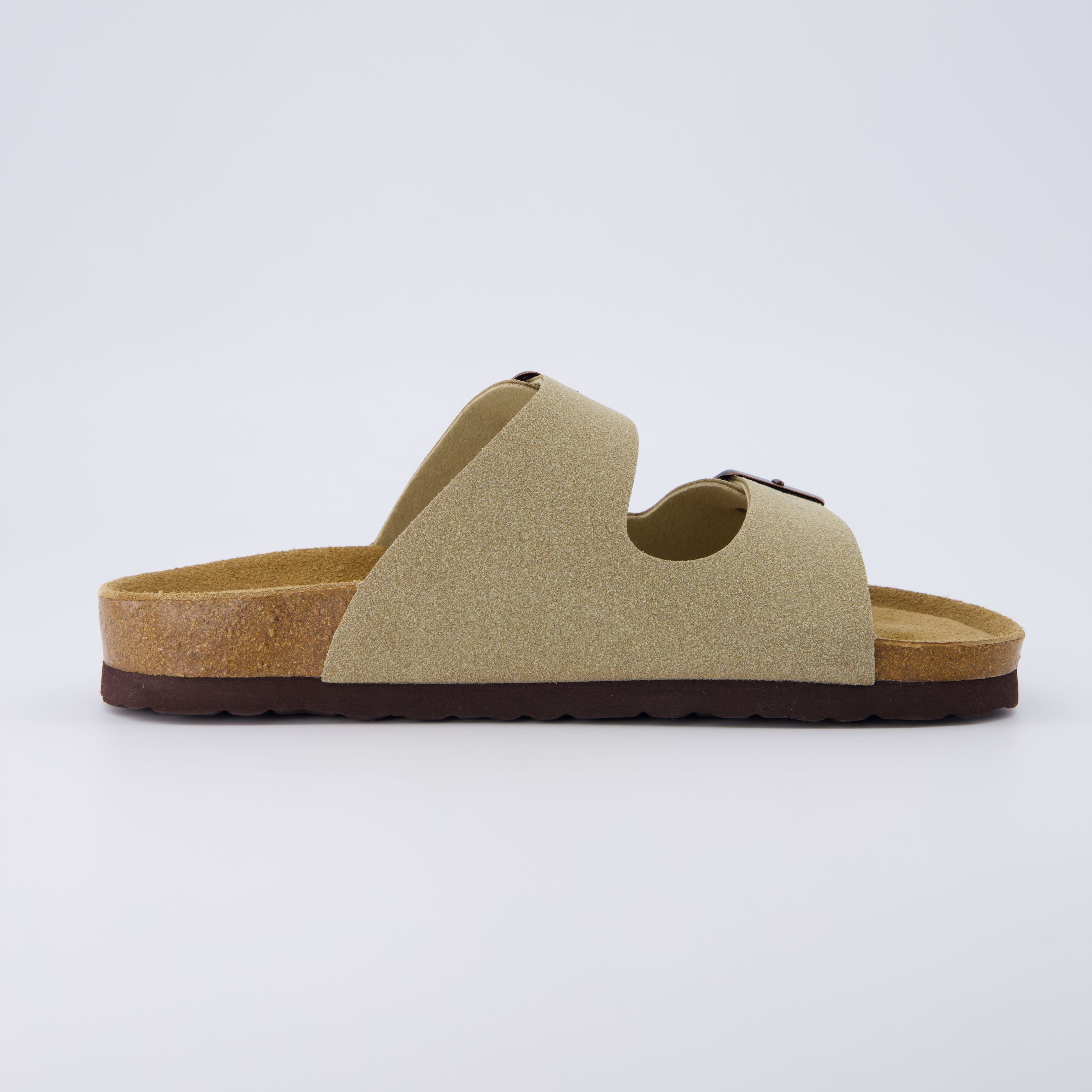 Lane Cork Footbed Sandal Suedes Taupe Suede