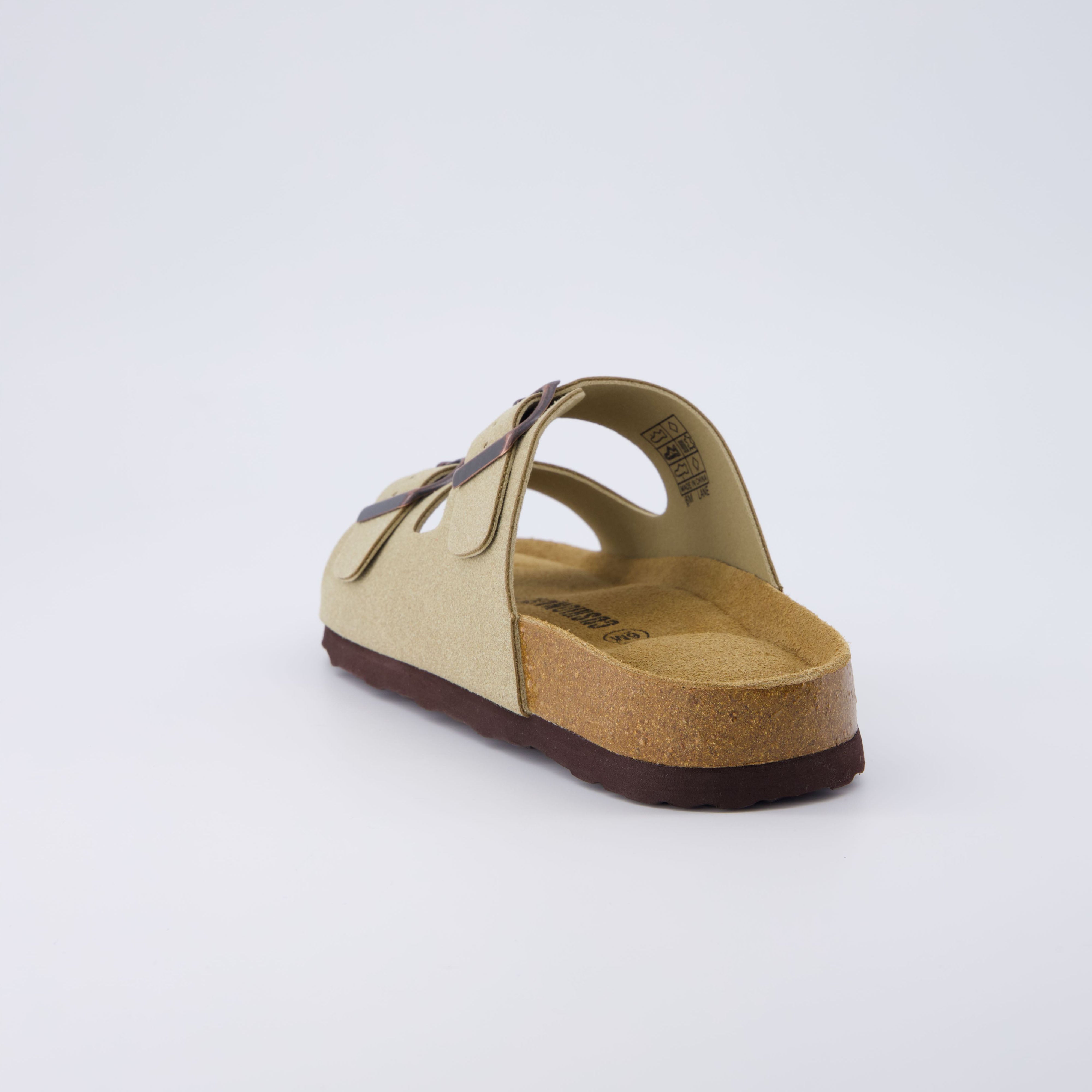 Lane Cork Footbed Sandal Suedes Taupe Suede