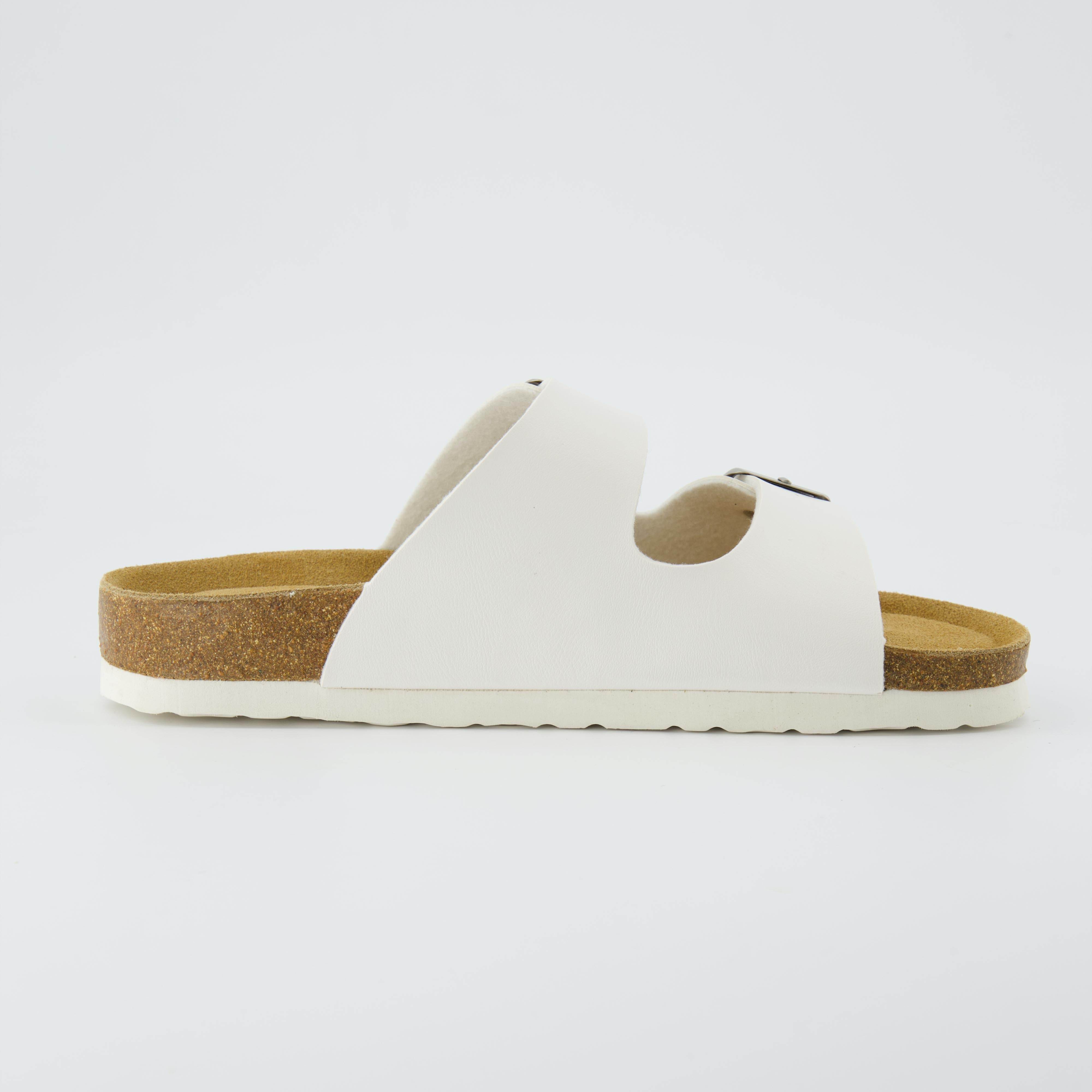 Lane Cork Footbed Sandal White