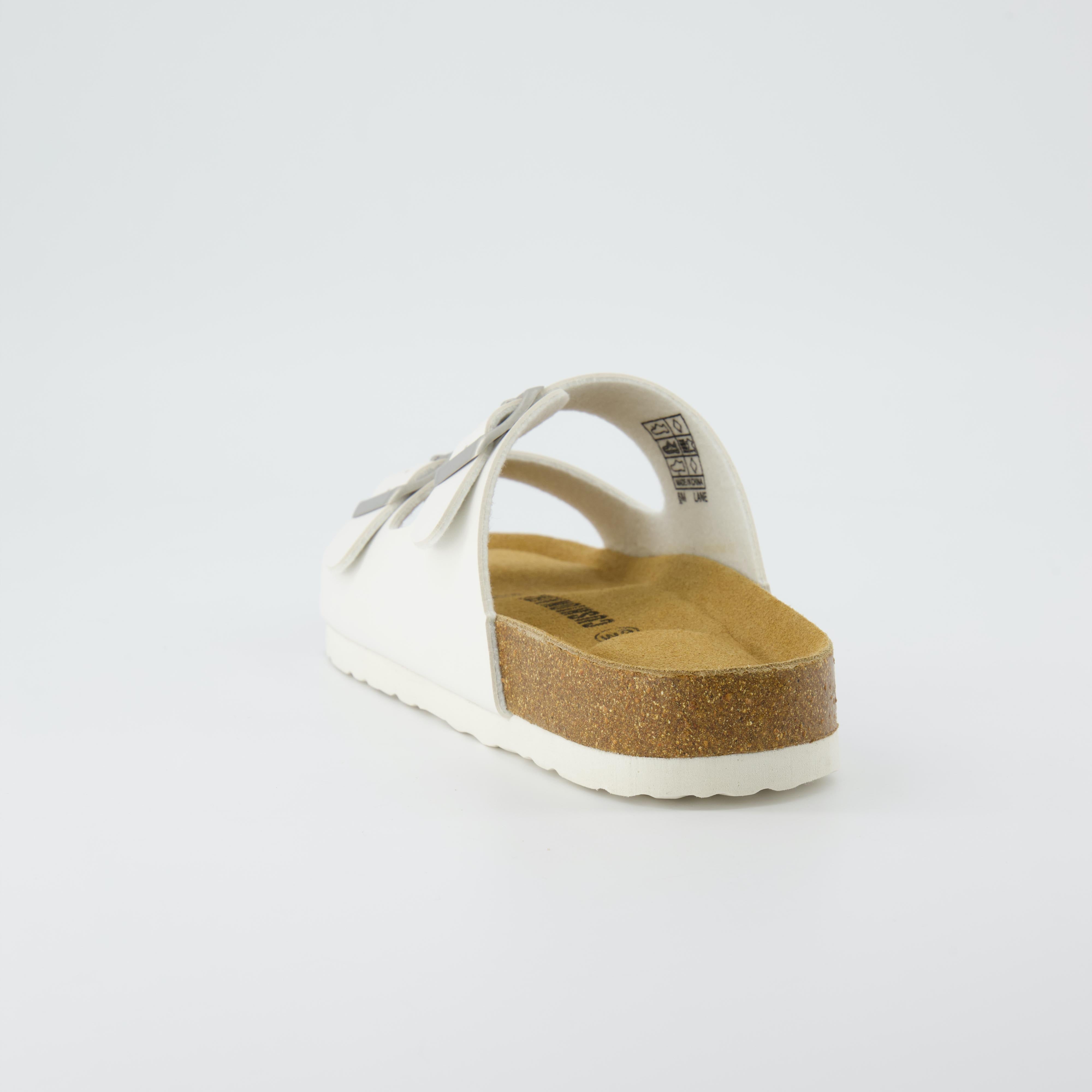 Lane Cork Footbed Sandal White