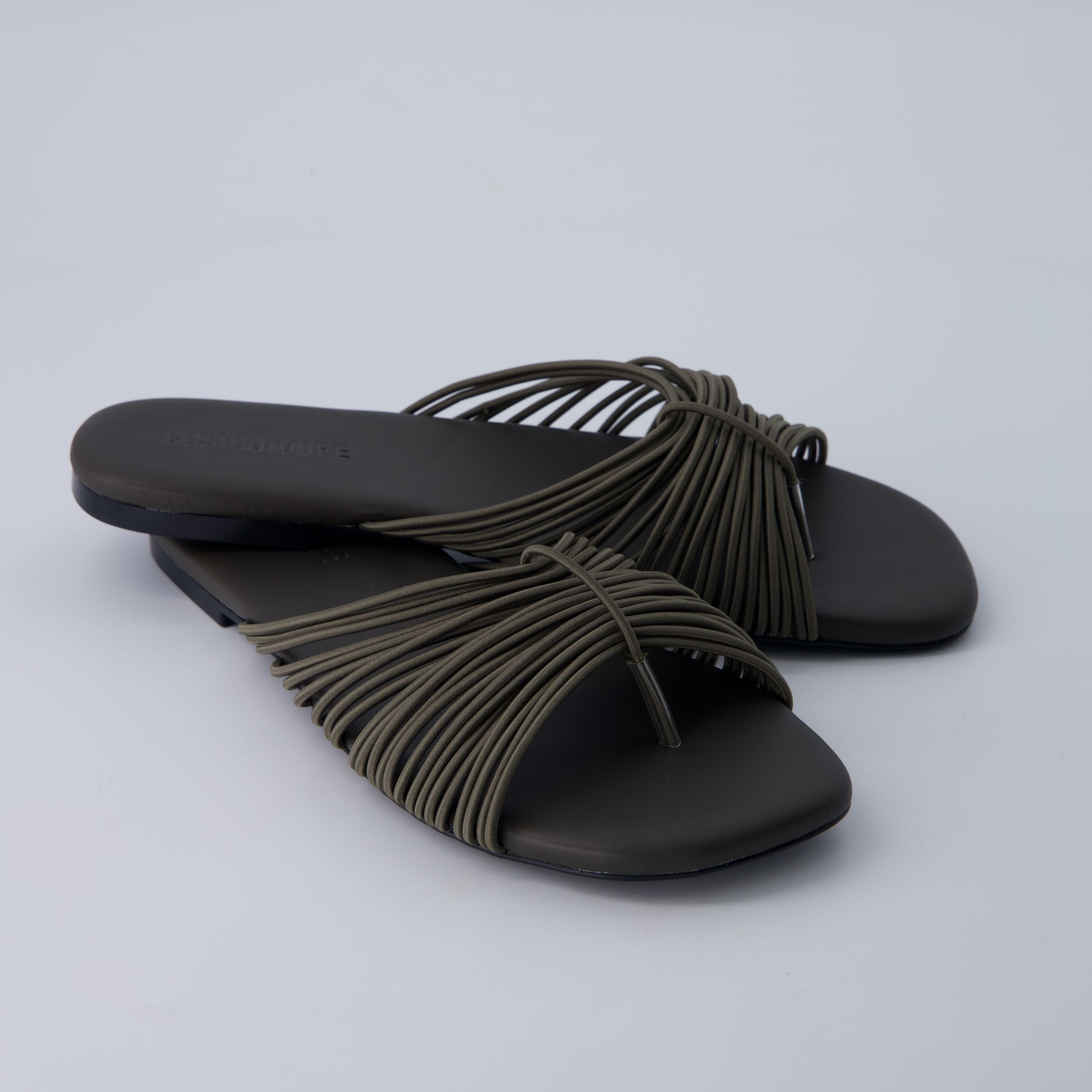 Lanky Strappy Sandals Khaki Medium