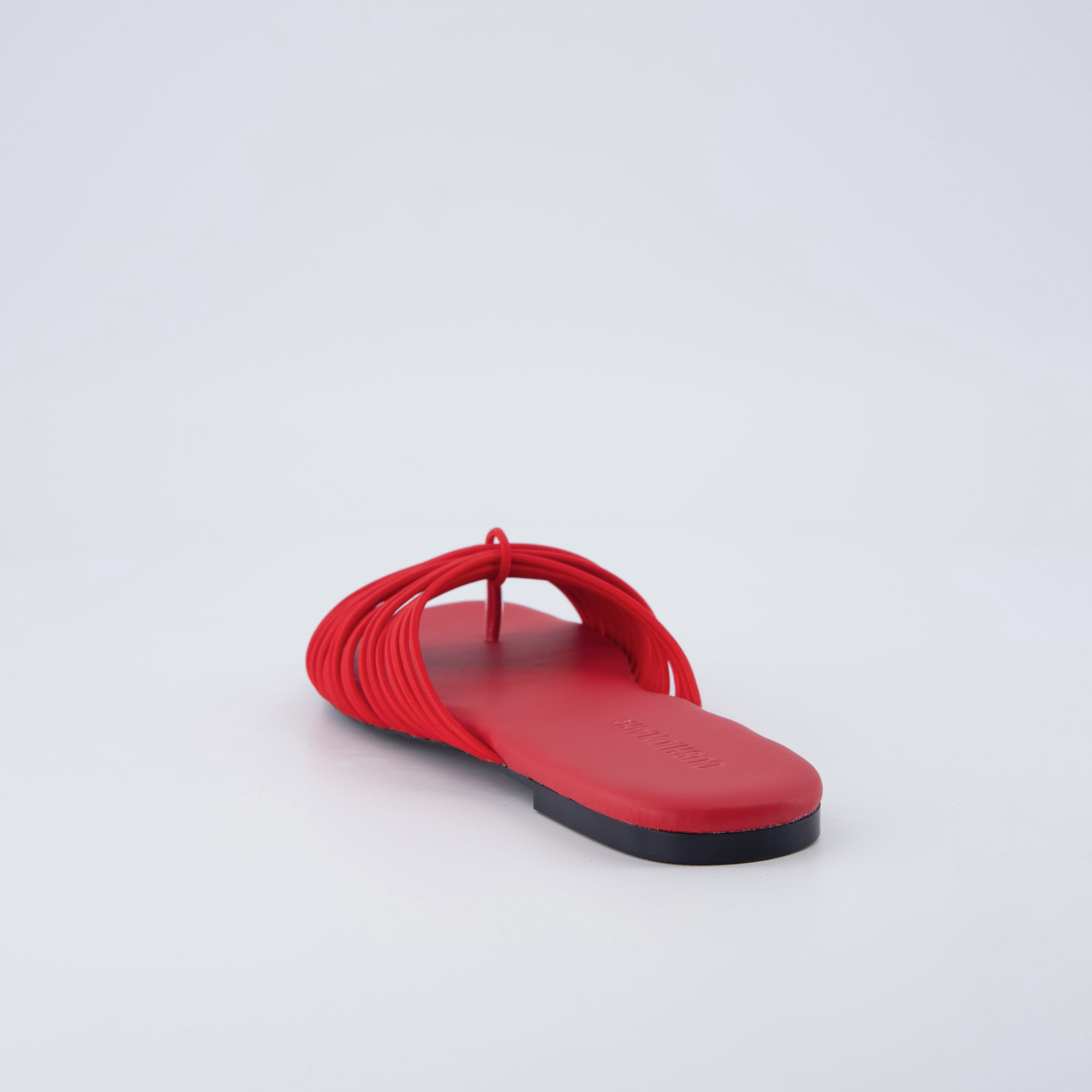 Lanky Strappy Sandals Red Medium