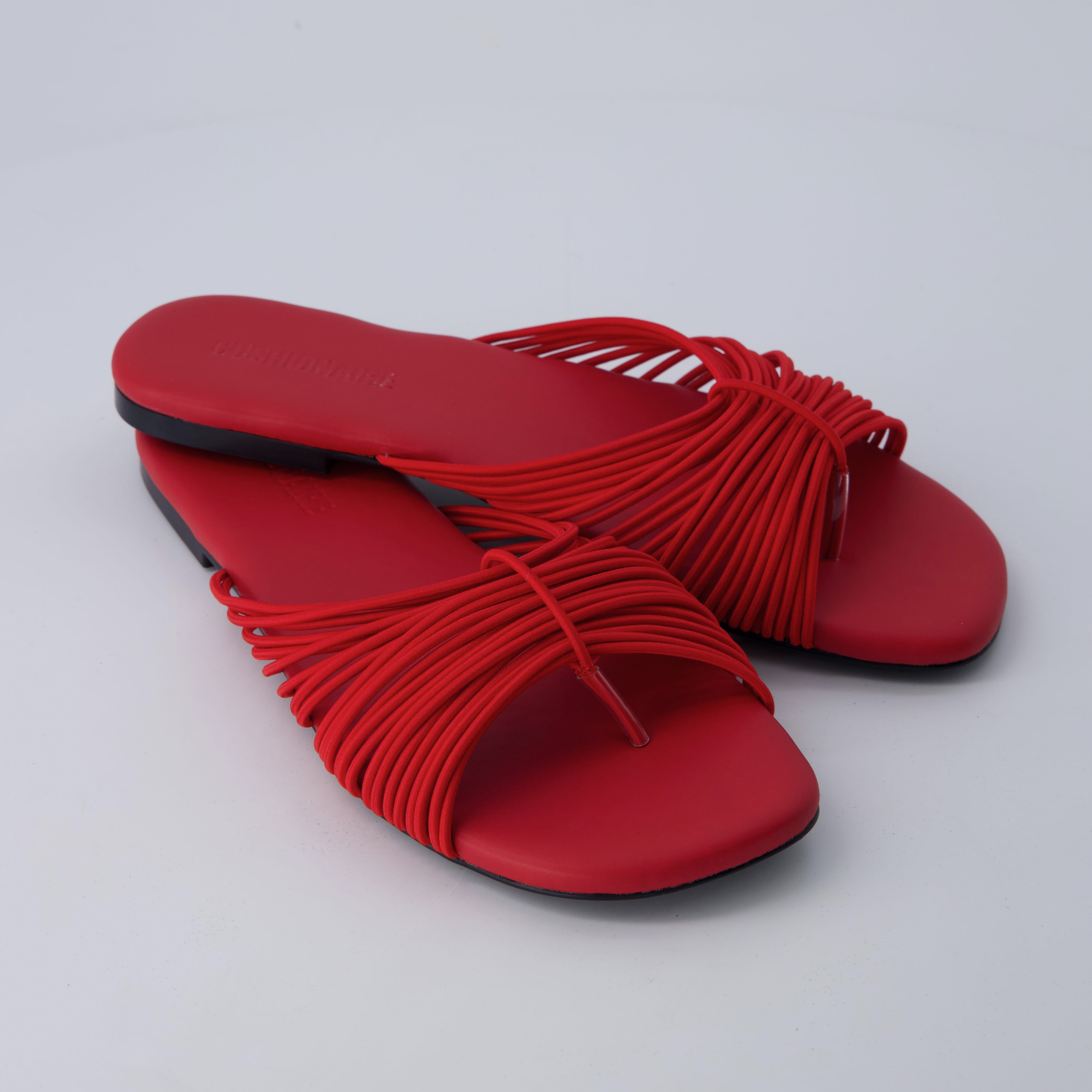 Lanky Strappy Sandals Red Medium