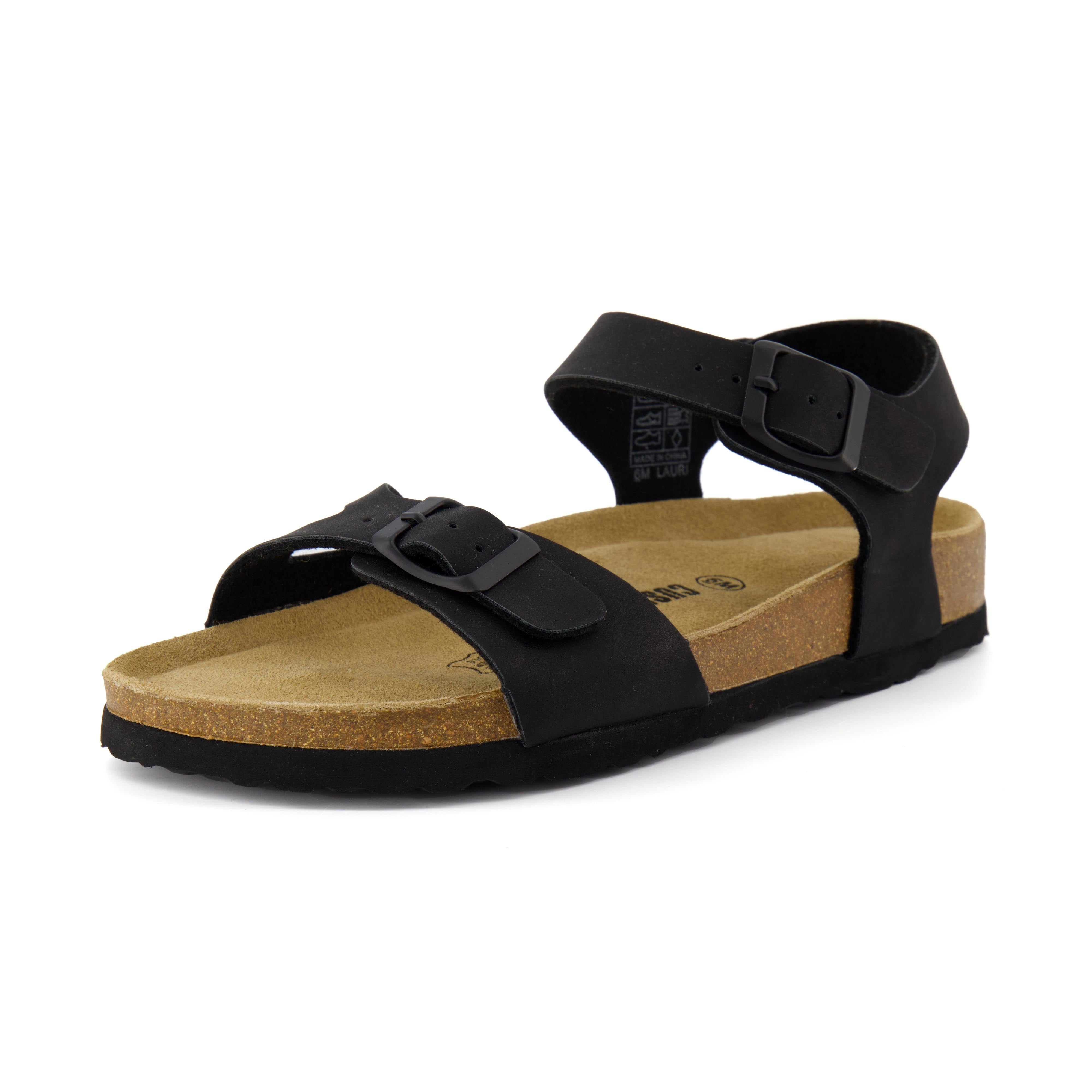Lauri Cork Footbed Sandal Black