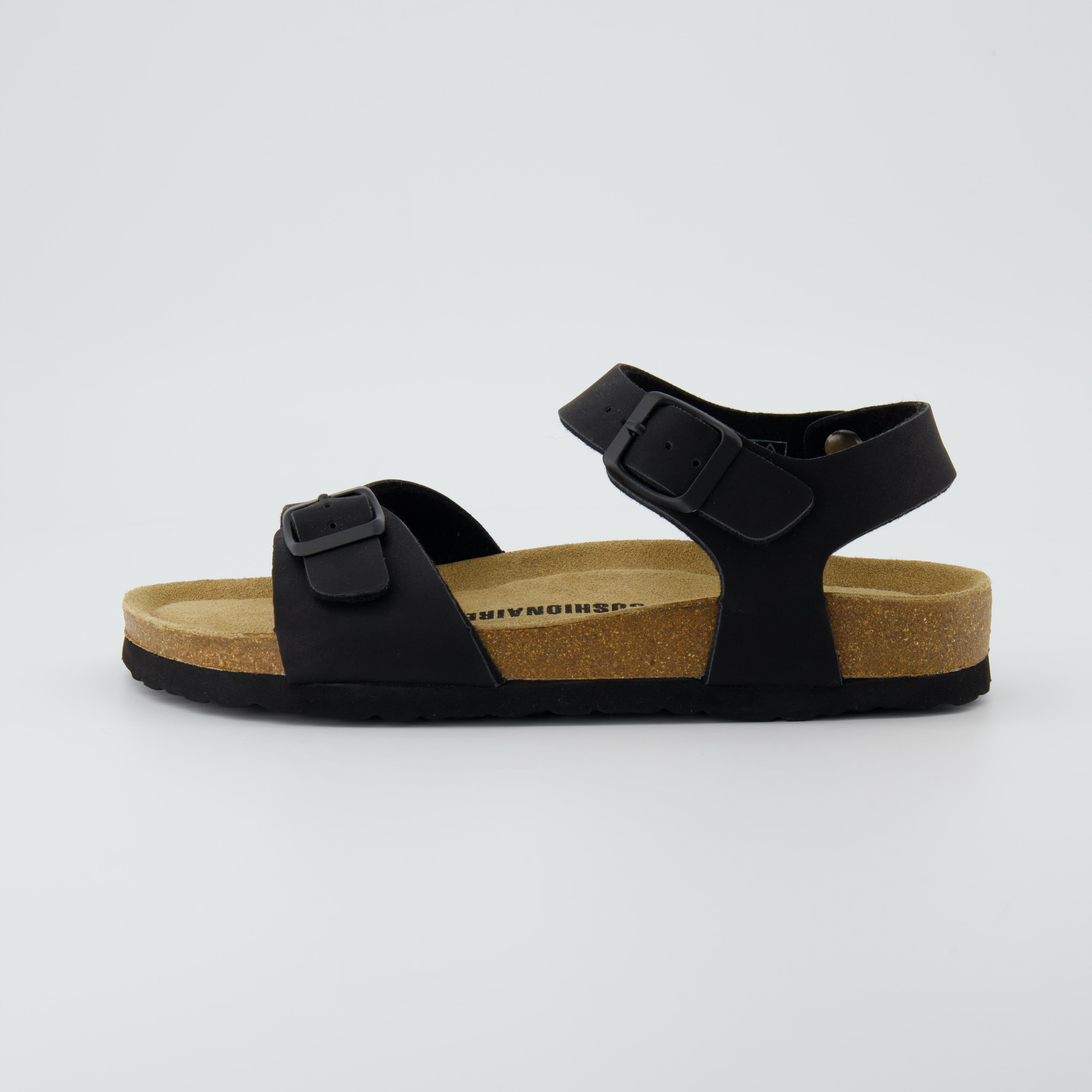 Lauri Cork Footbed Sandal Black