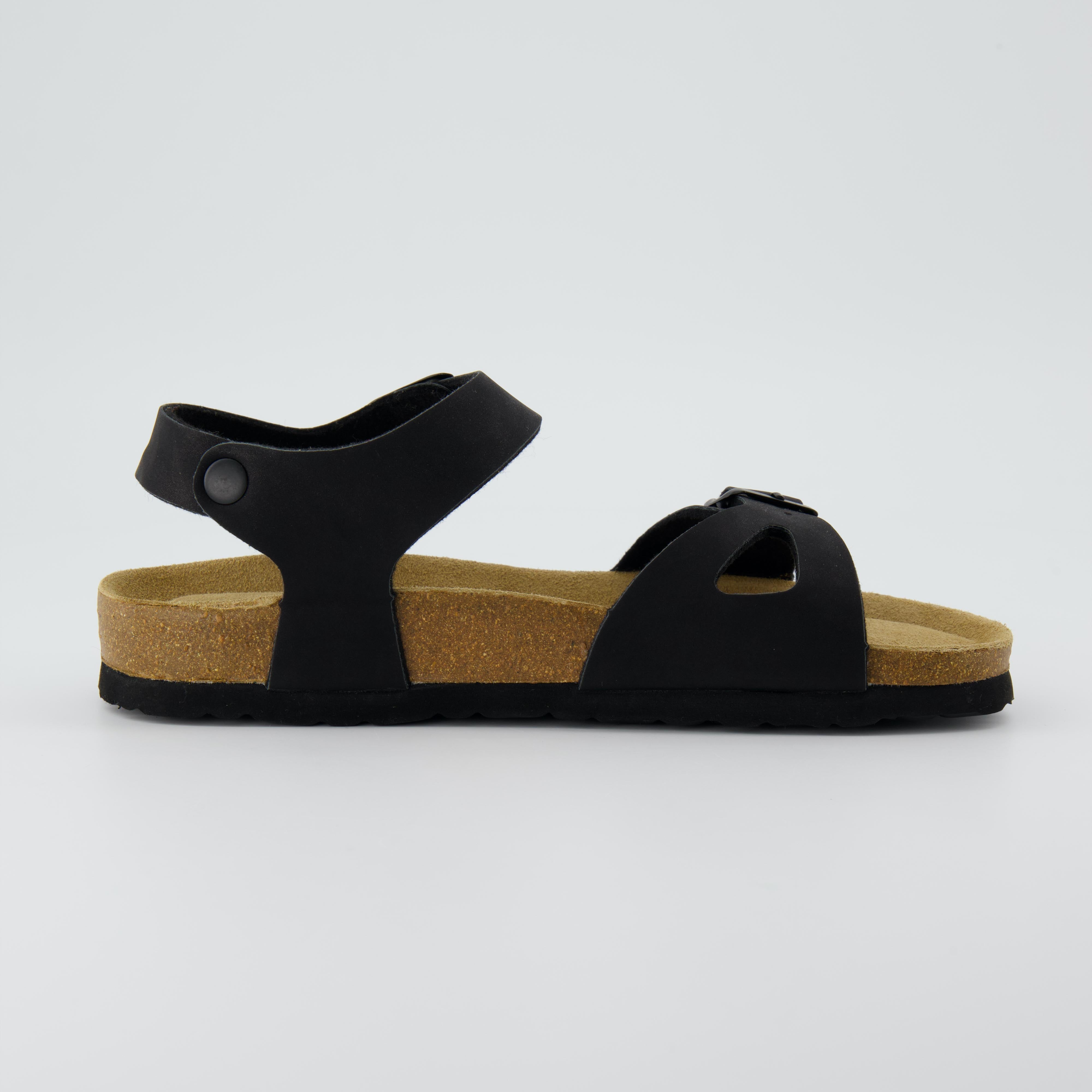 Lauri Cork Footbed Sandal Black