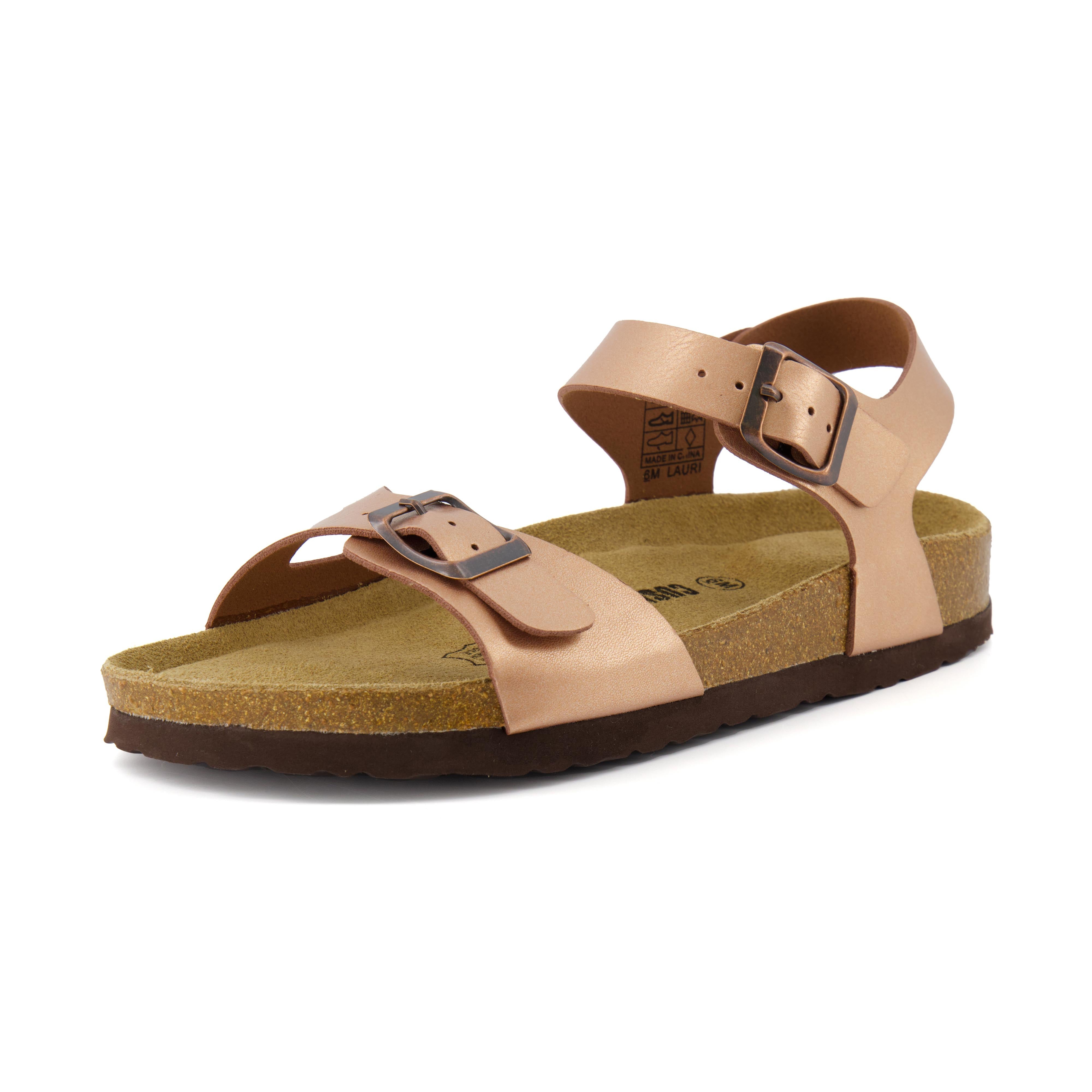 Lauri Cork Footbed Sandal Rose Gold