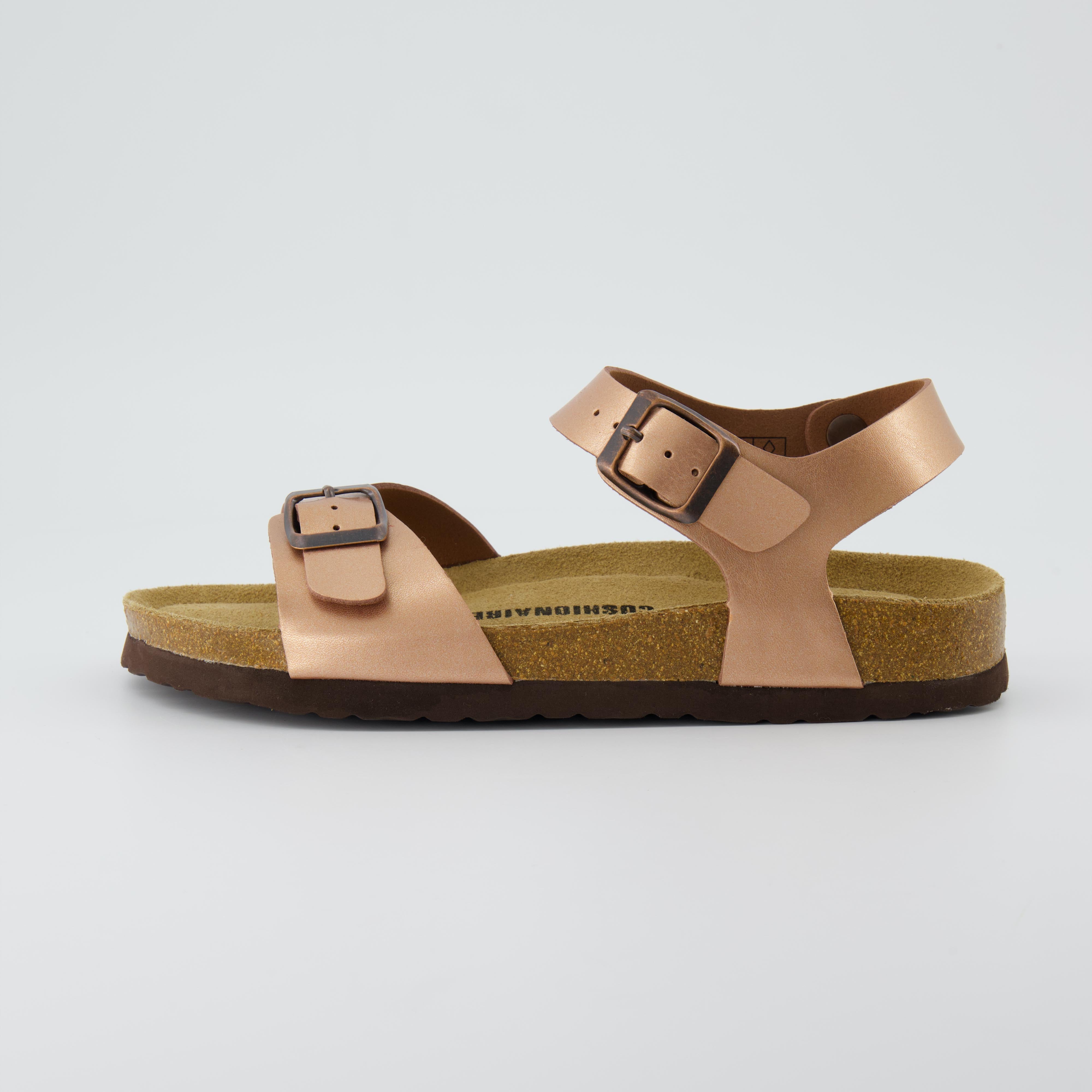 Lauri Cork Footbed Sandal Rose Gold