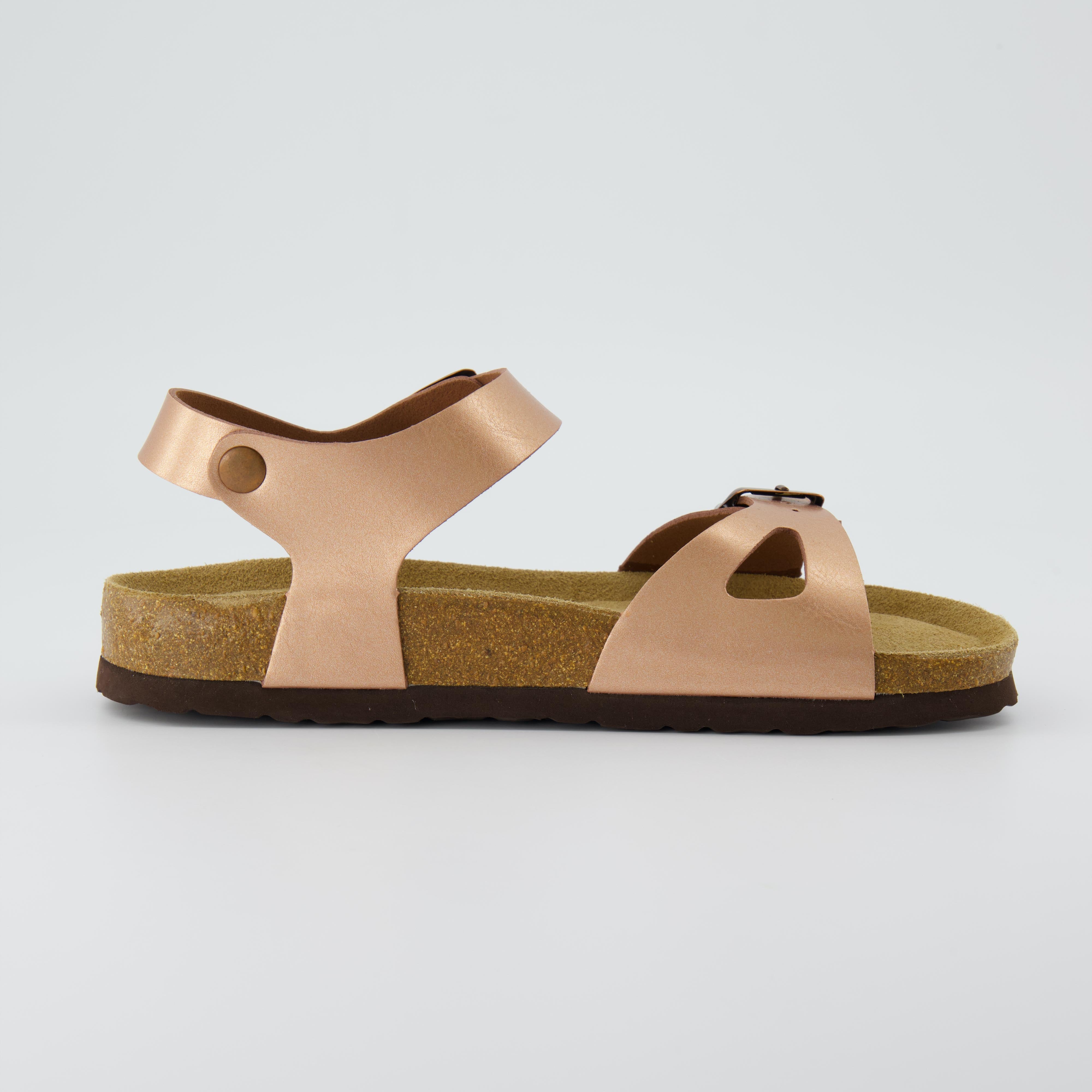Lauri Cork Footbed Sandal Rose Gold