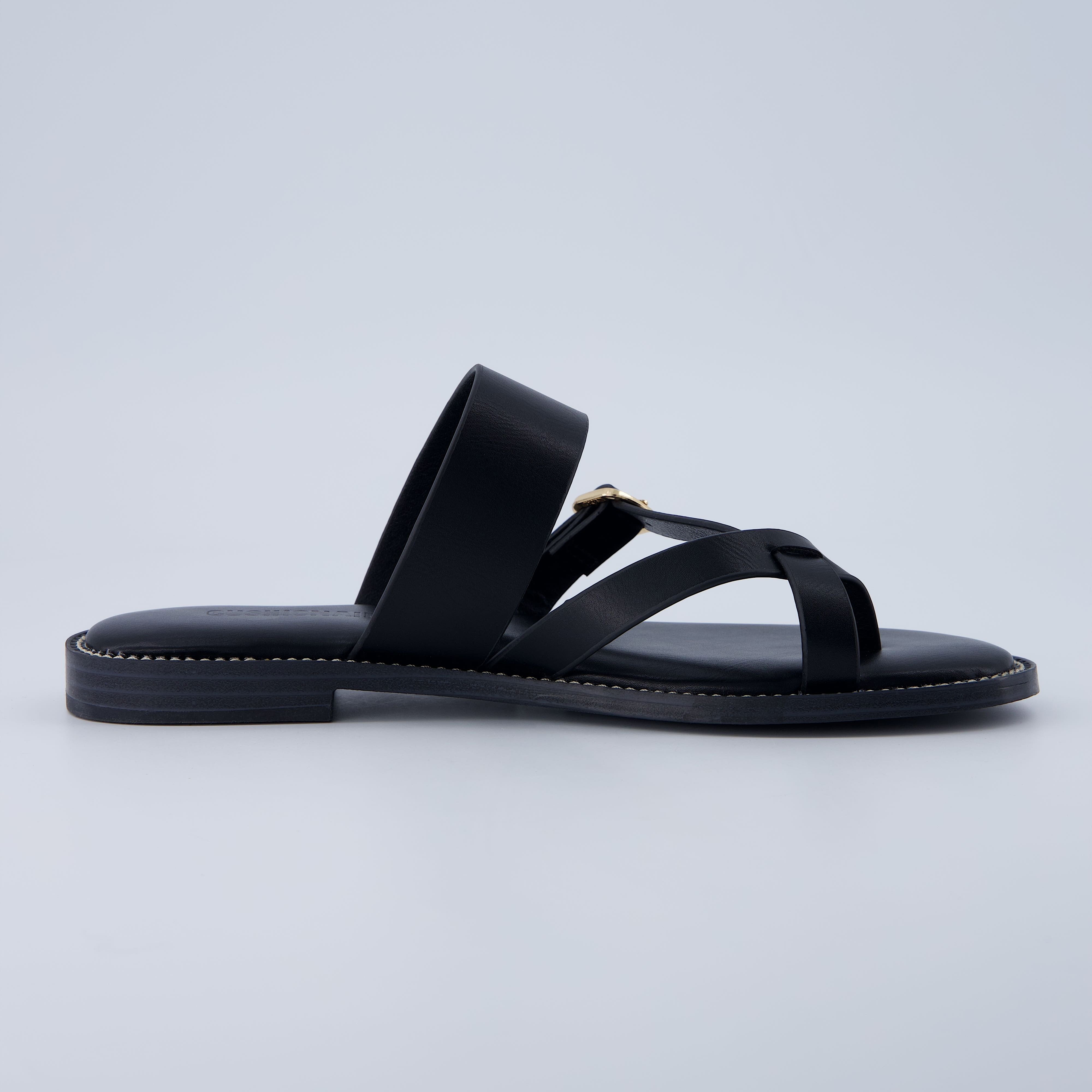 Laws Flat Sandal Black