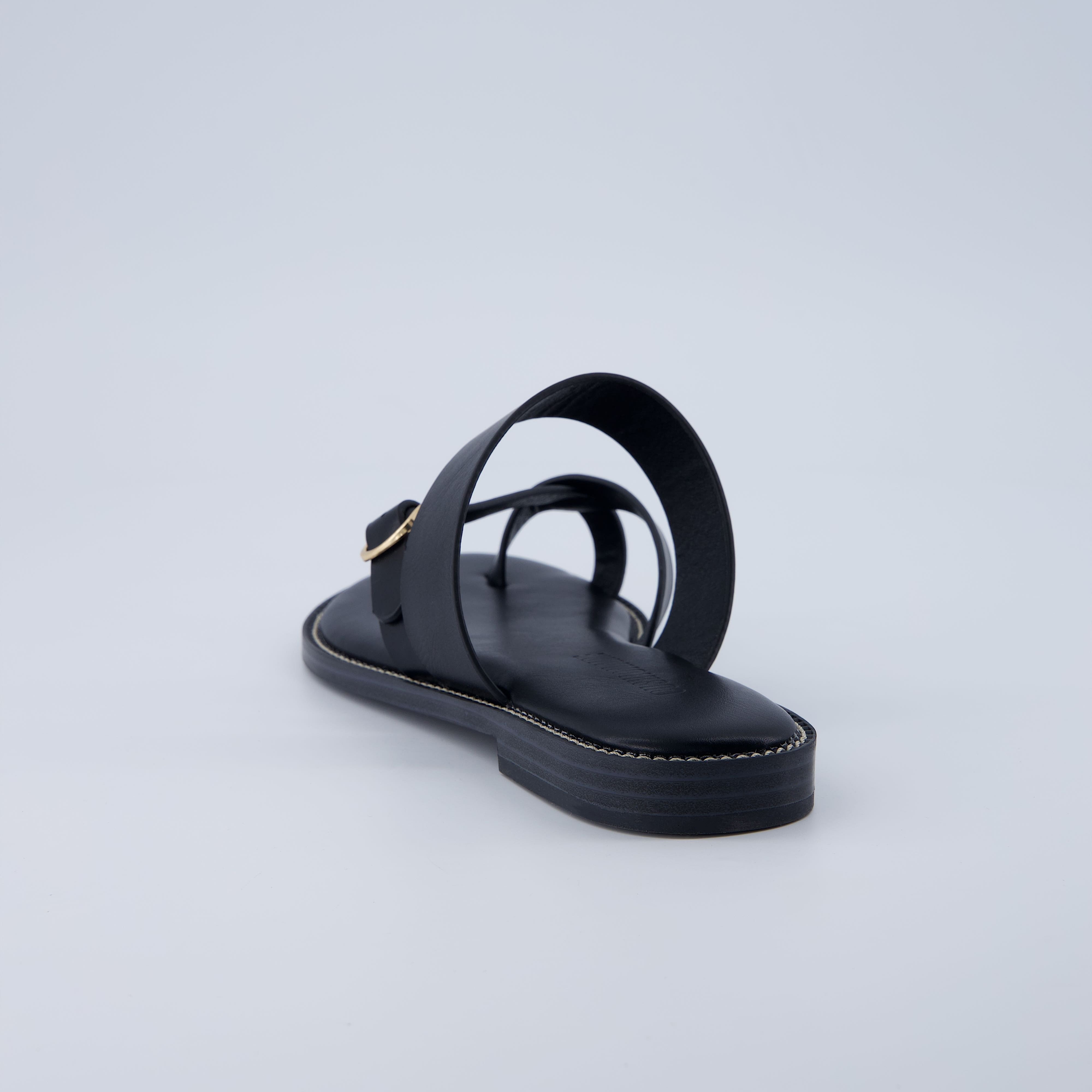 Laws Flat Sandal Black