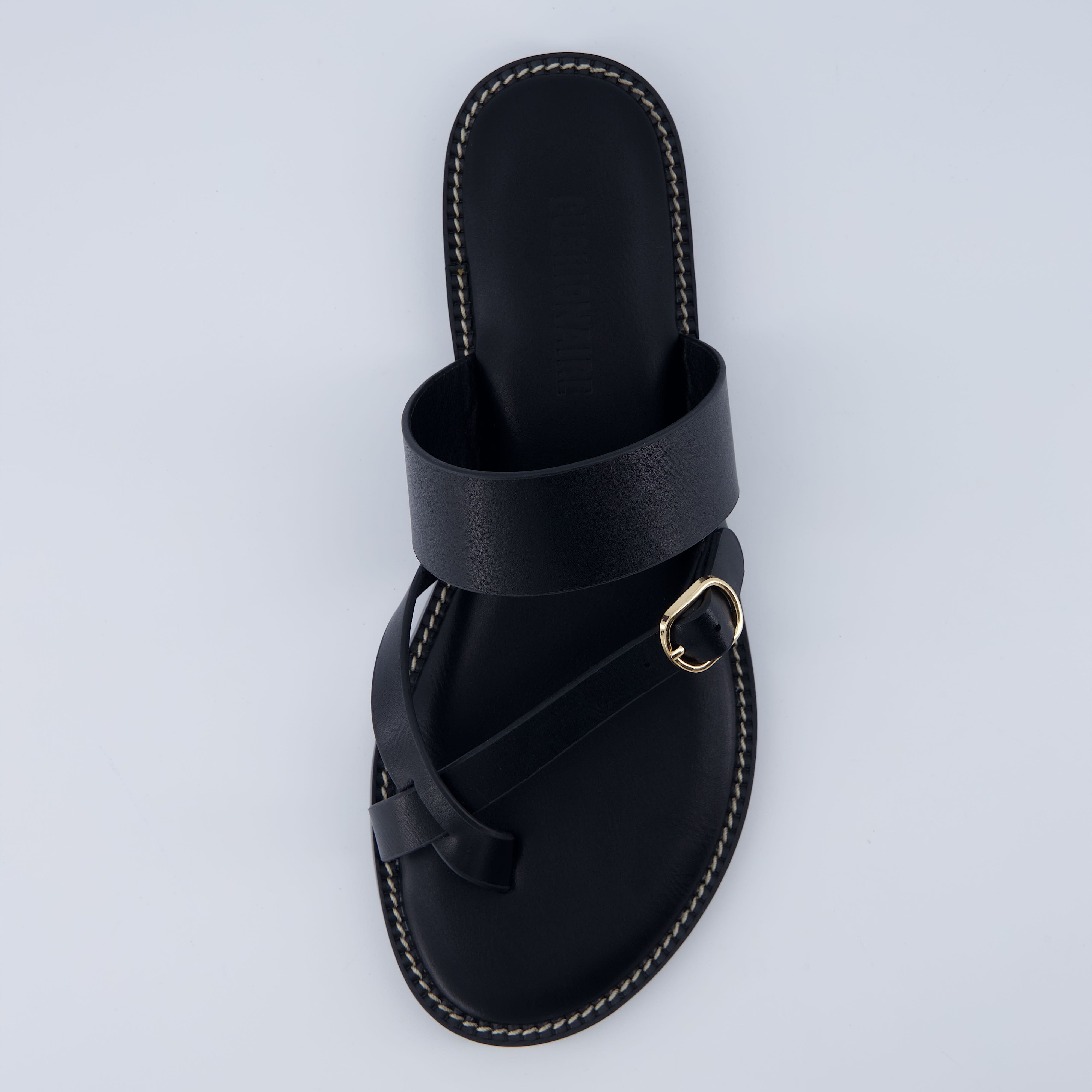 Laws Flat Sandal Black