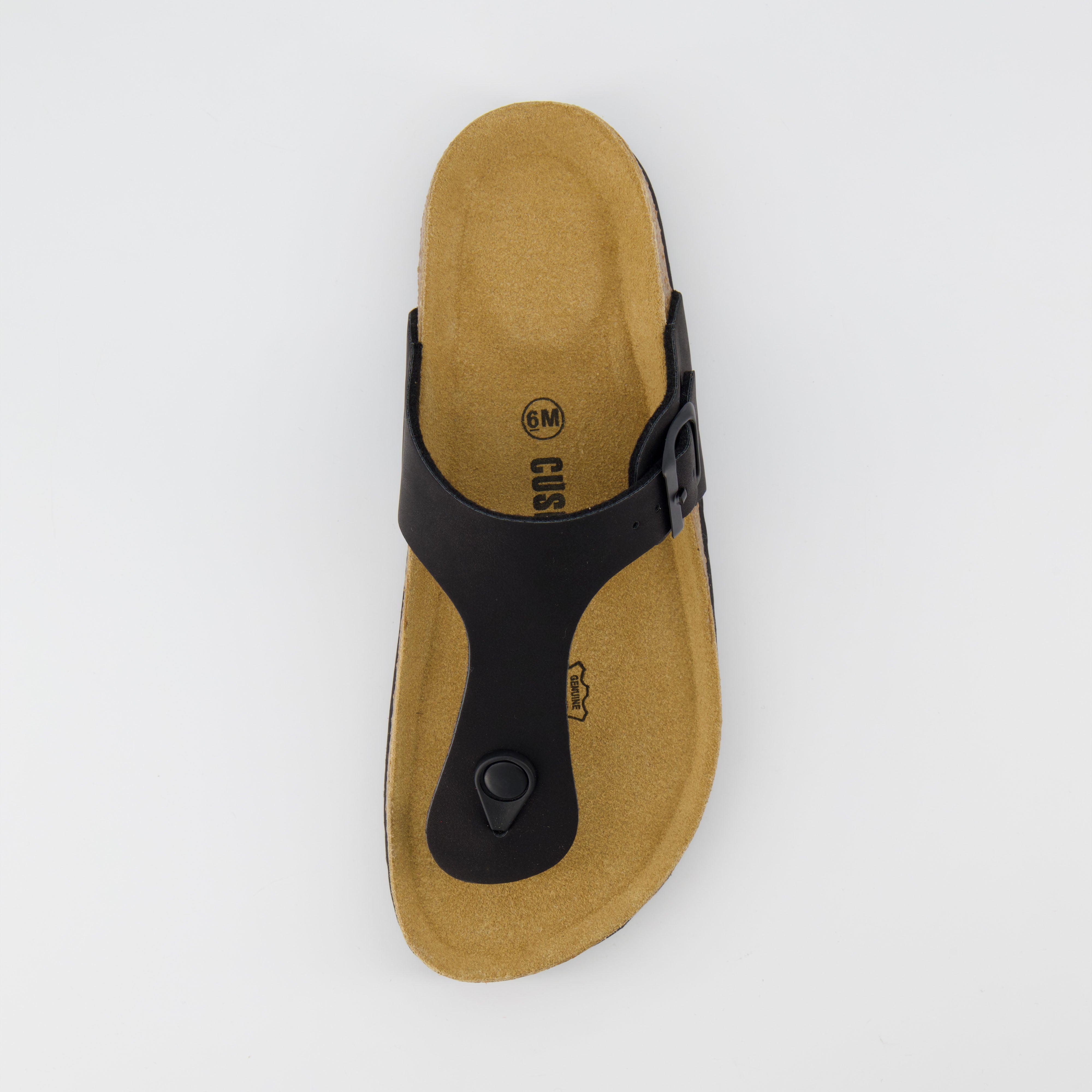 Leah Cork Footbed Thong Sandal Black