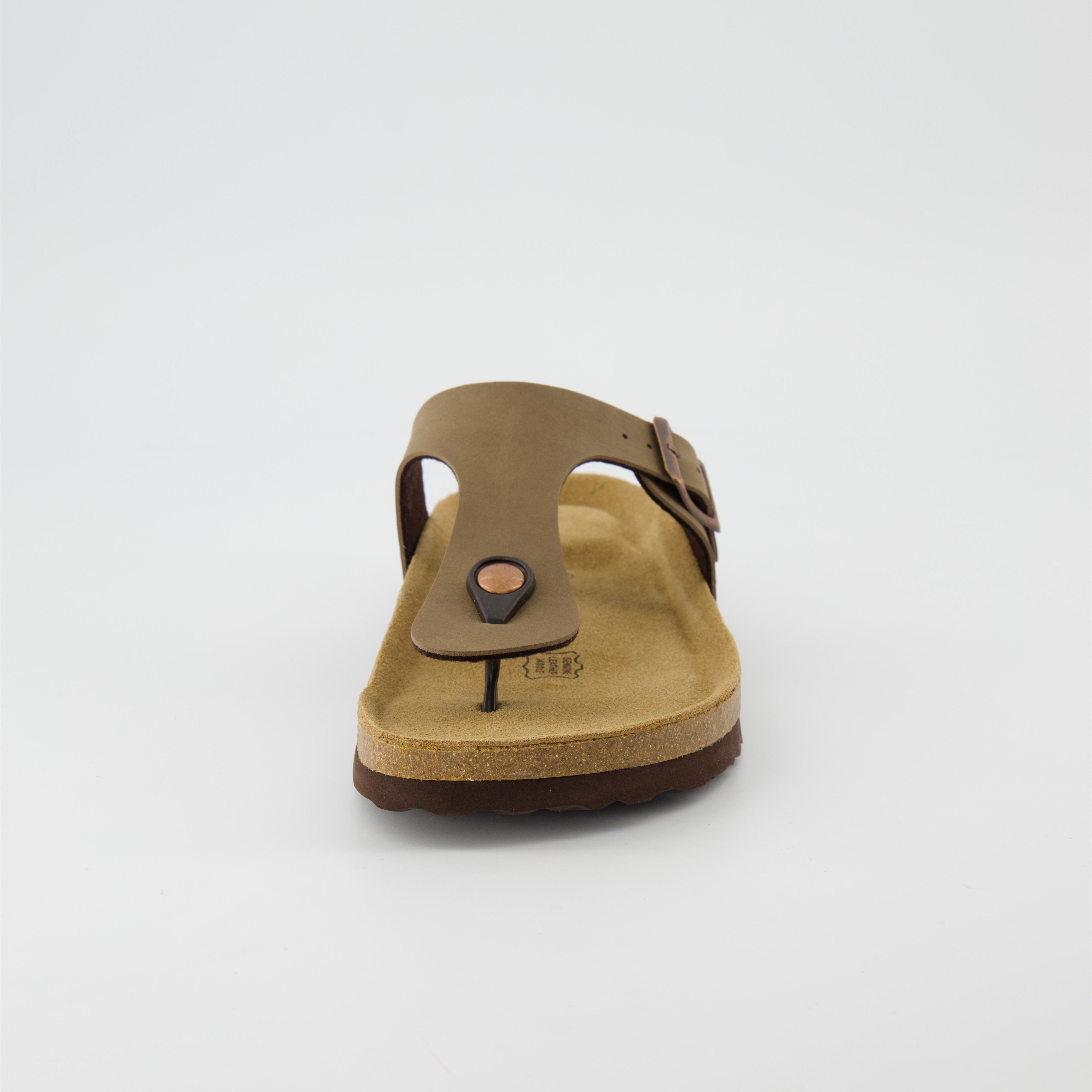 Leah Cork Footbed Thong Sandal Brown