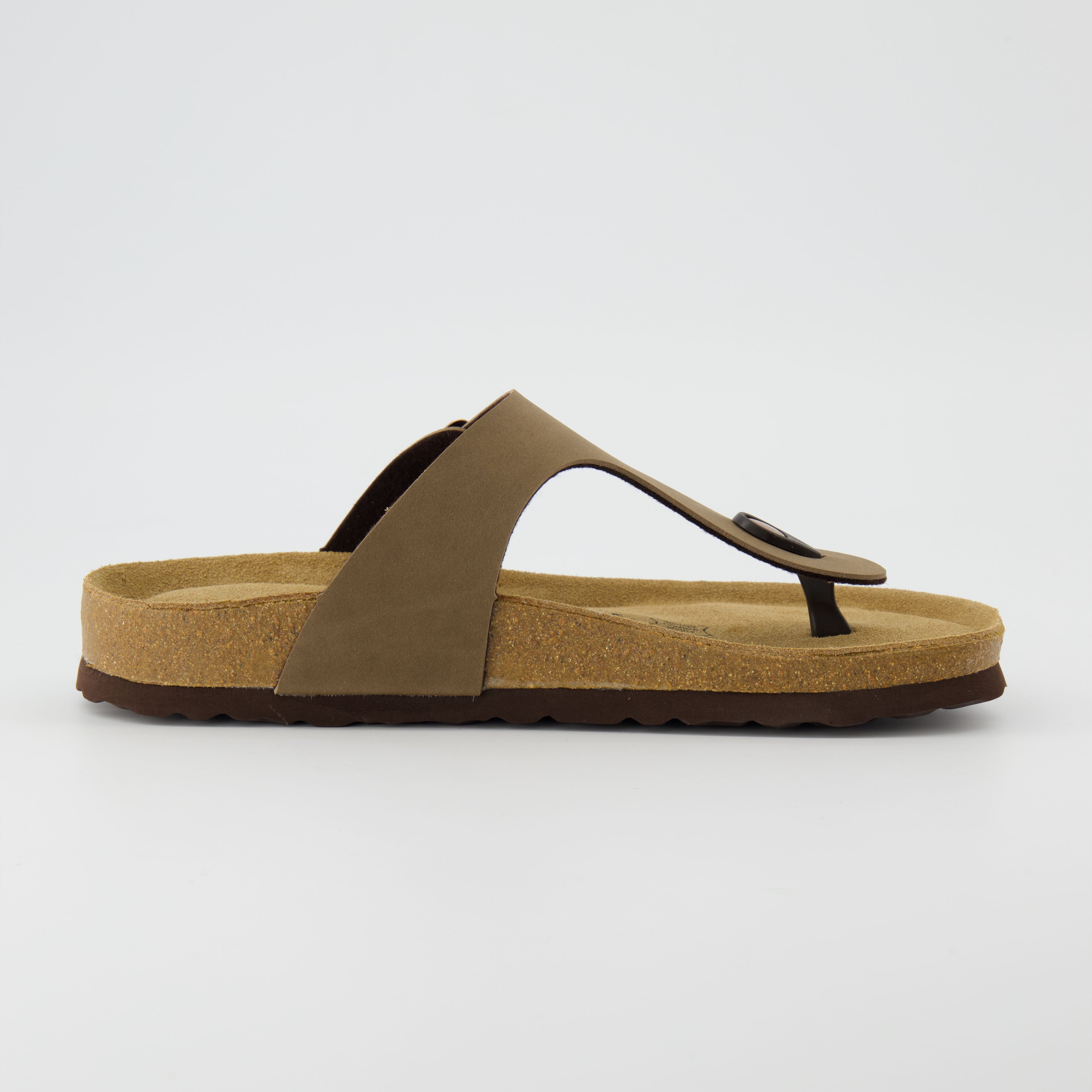 Leah Cork Footbed Thong Sandal Brown