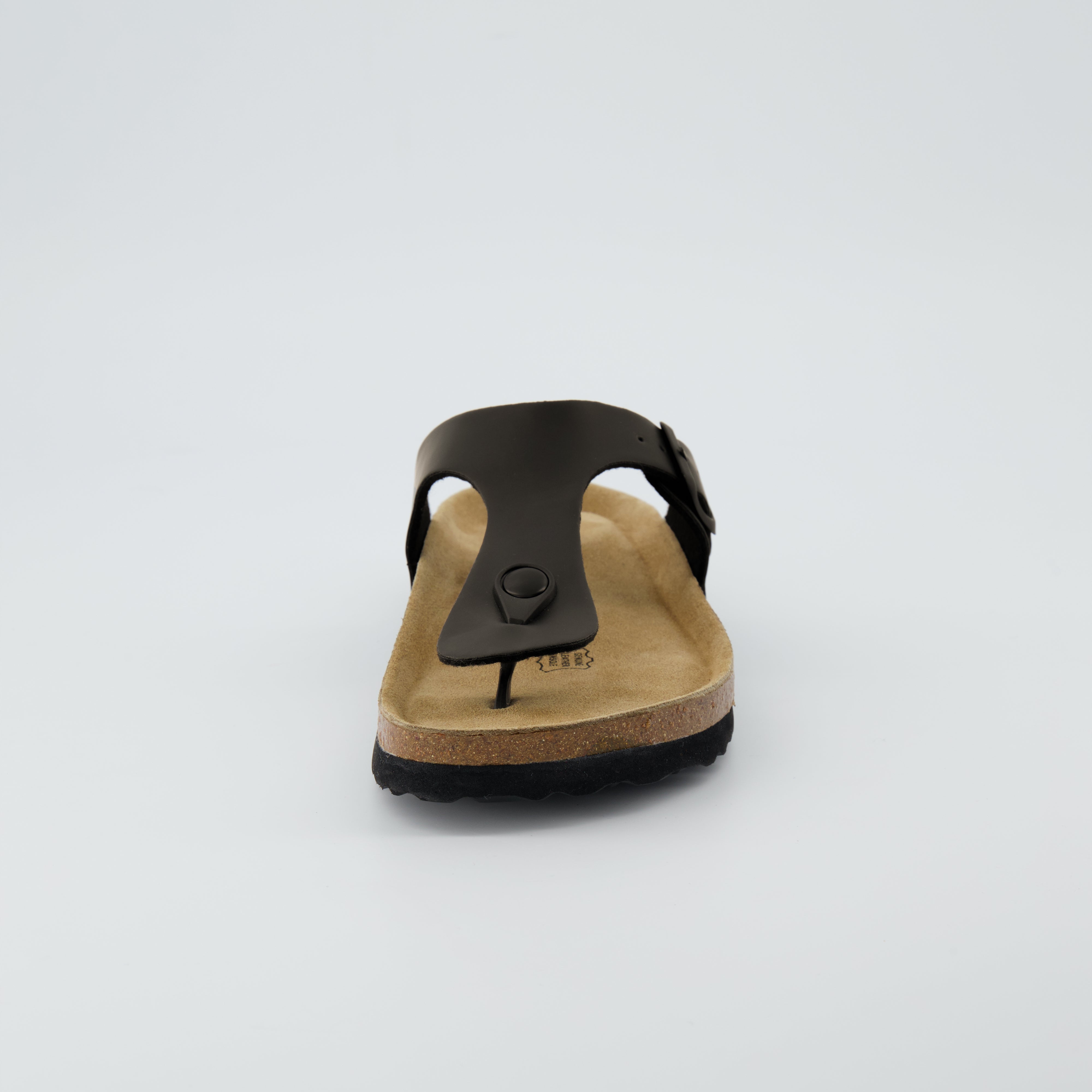 Leah Cork Footbed Thong Sandal Brown Oily Medium