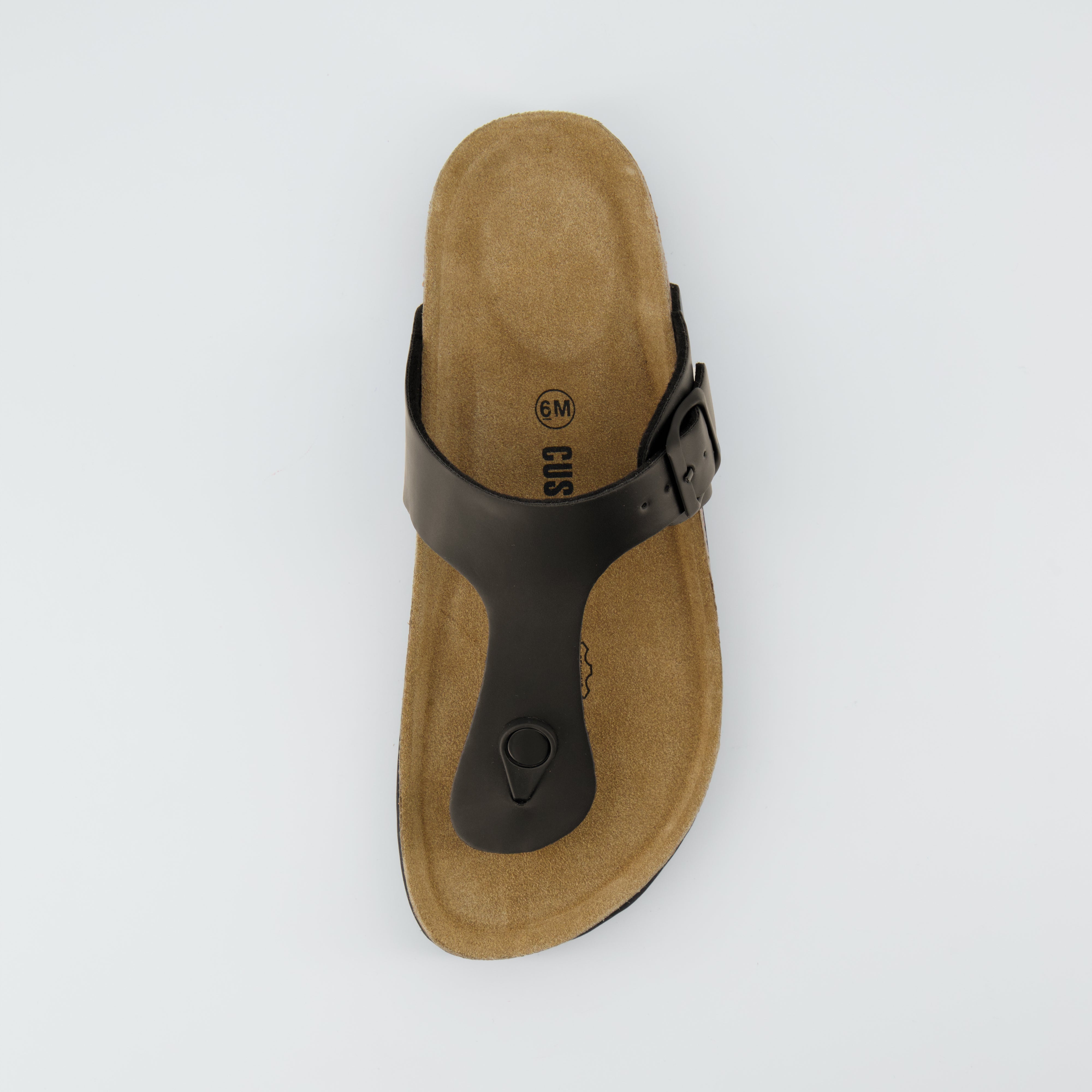 Leah Cork Footbed Thong Sandal Brown Oily Medium