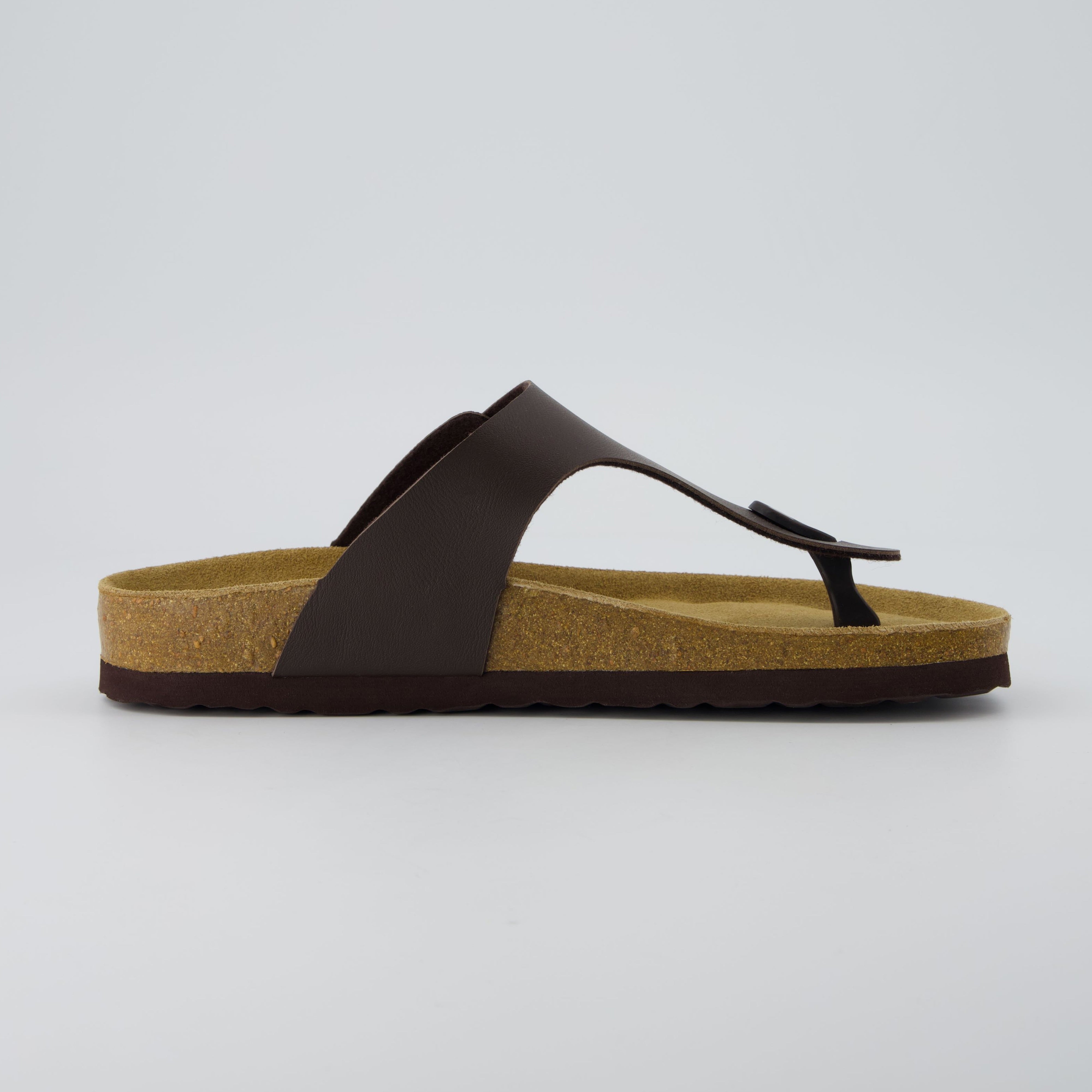 Leah Cork Footbed Thong Sandal Navy Nappa