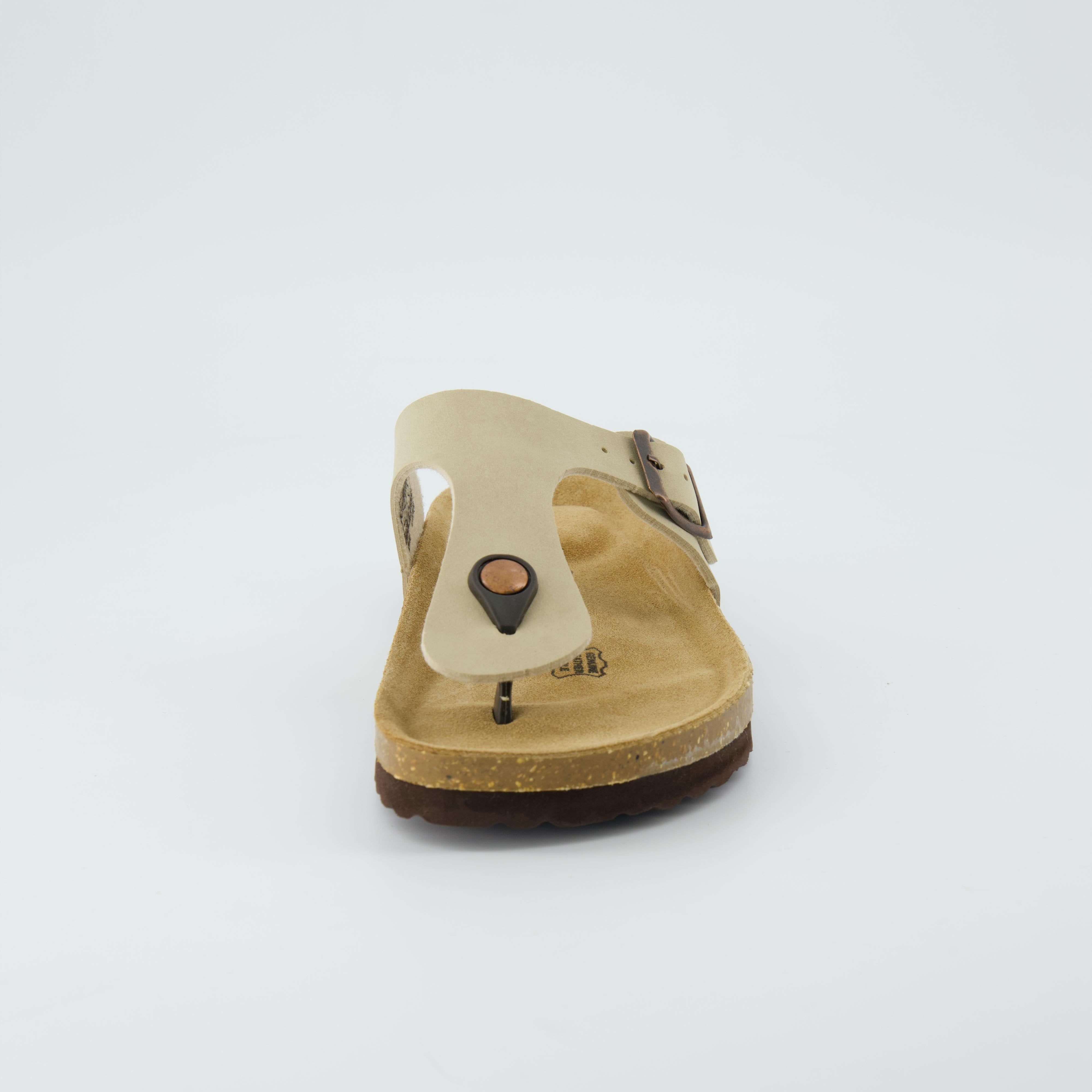 Leah Cork Footbed Thong Sandal Stone