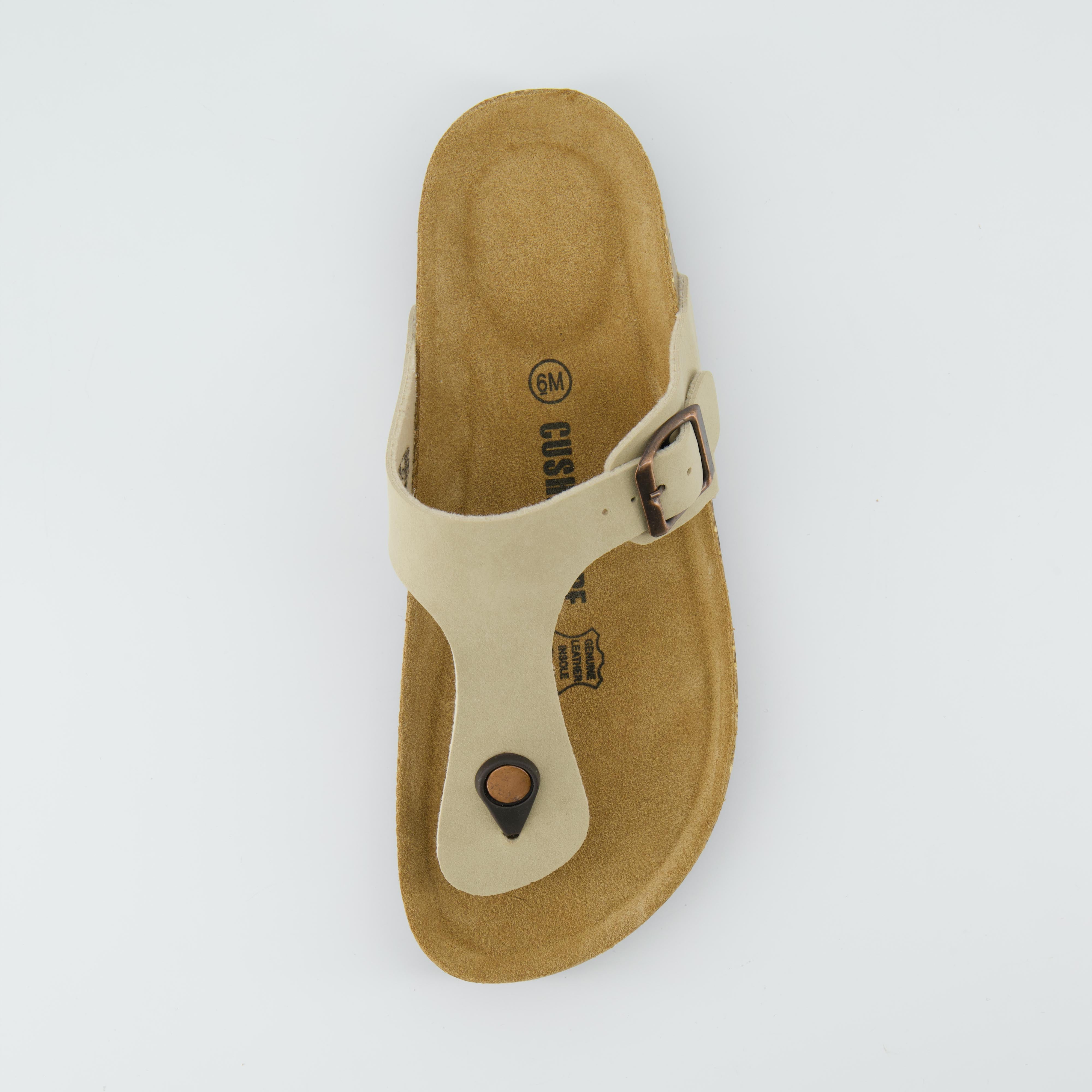 Leah Cork Footbed Thong Sandal Stone