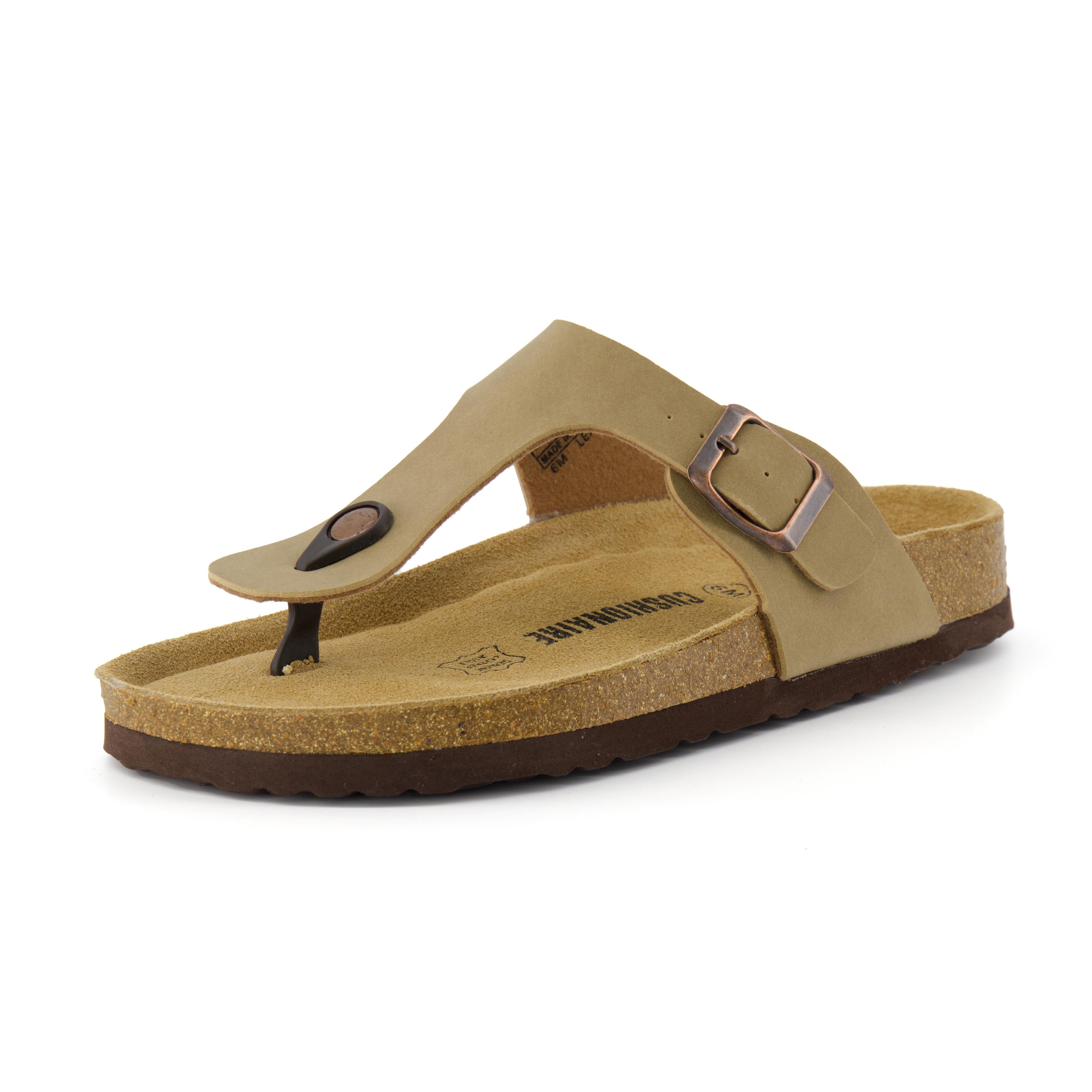 Leah Cork Footbed Thong Sandal Taupe