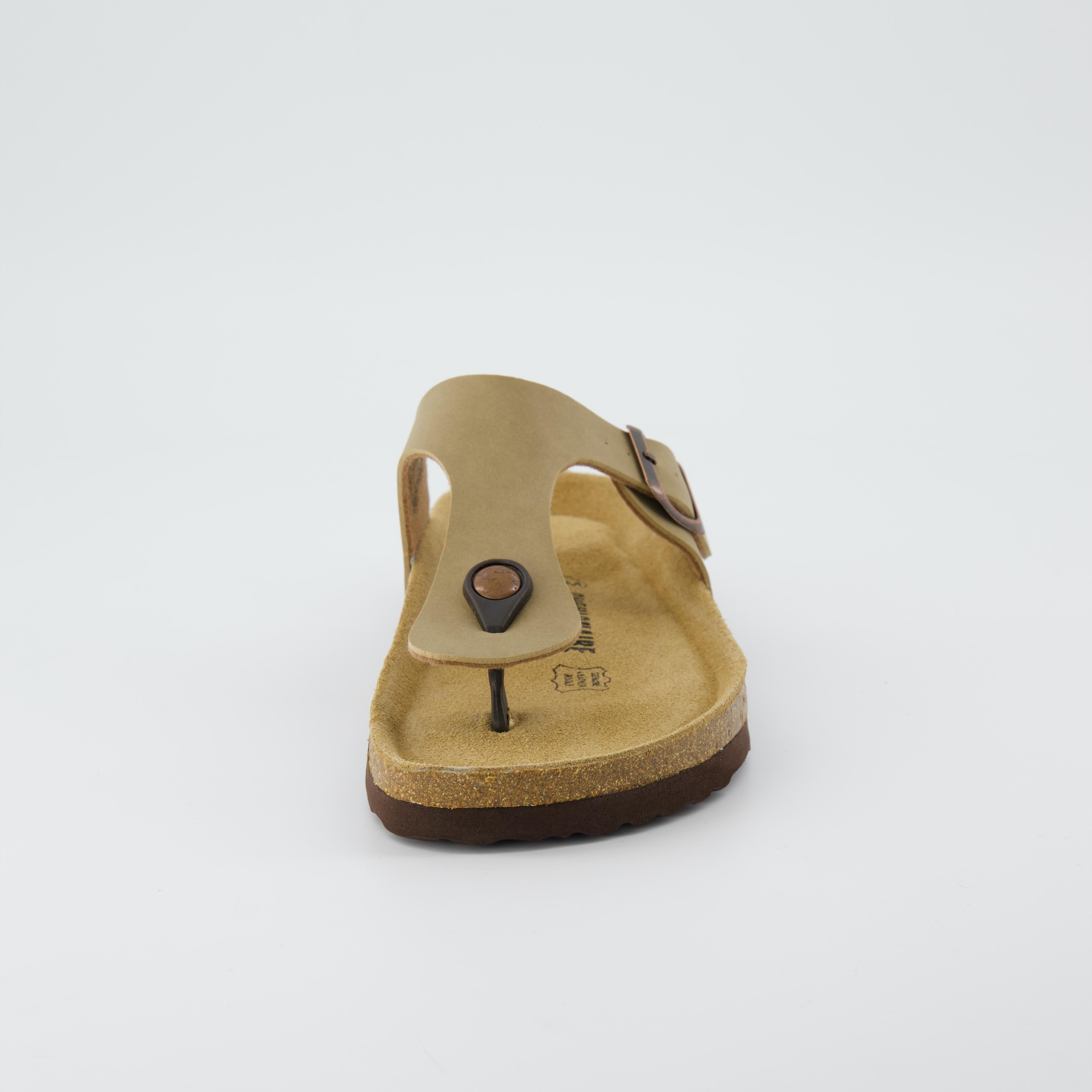 Leah Cork Footbed Thong Sandal Taupe