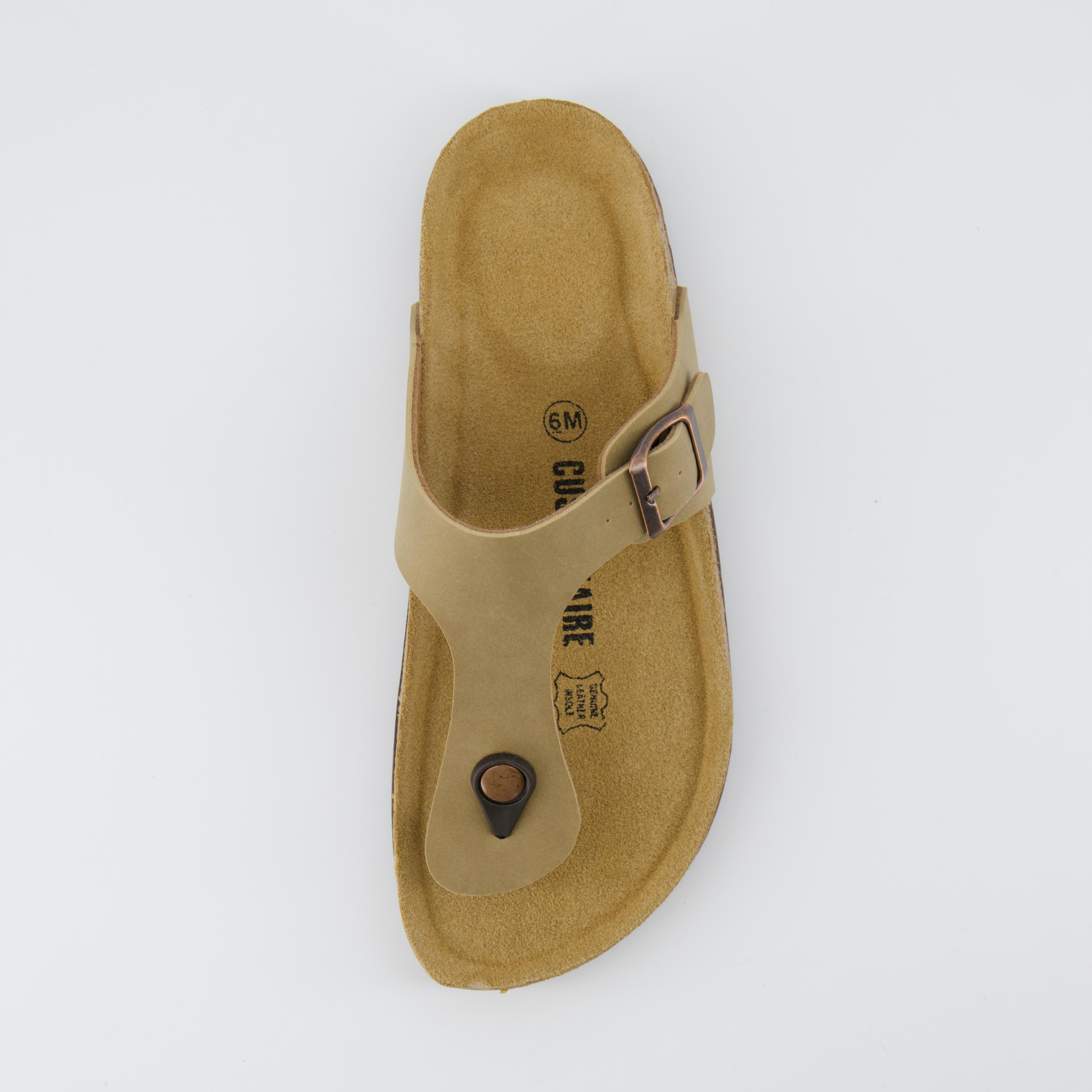 Leah Cork Footbed Thong Sandal Taupe