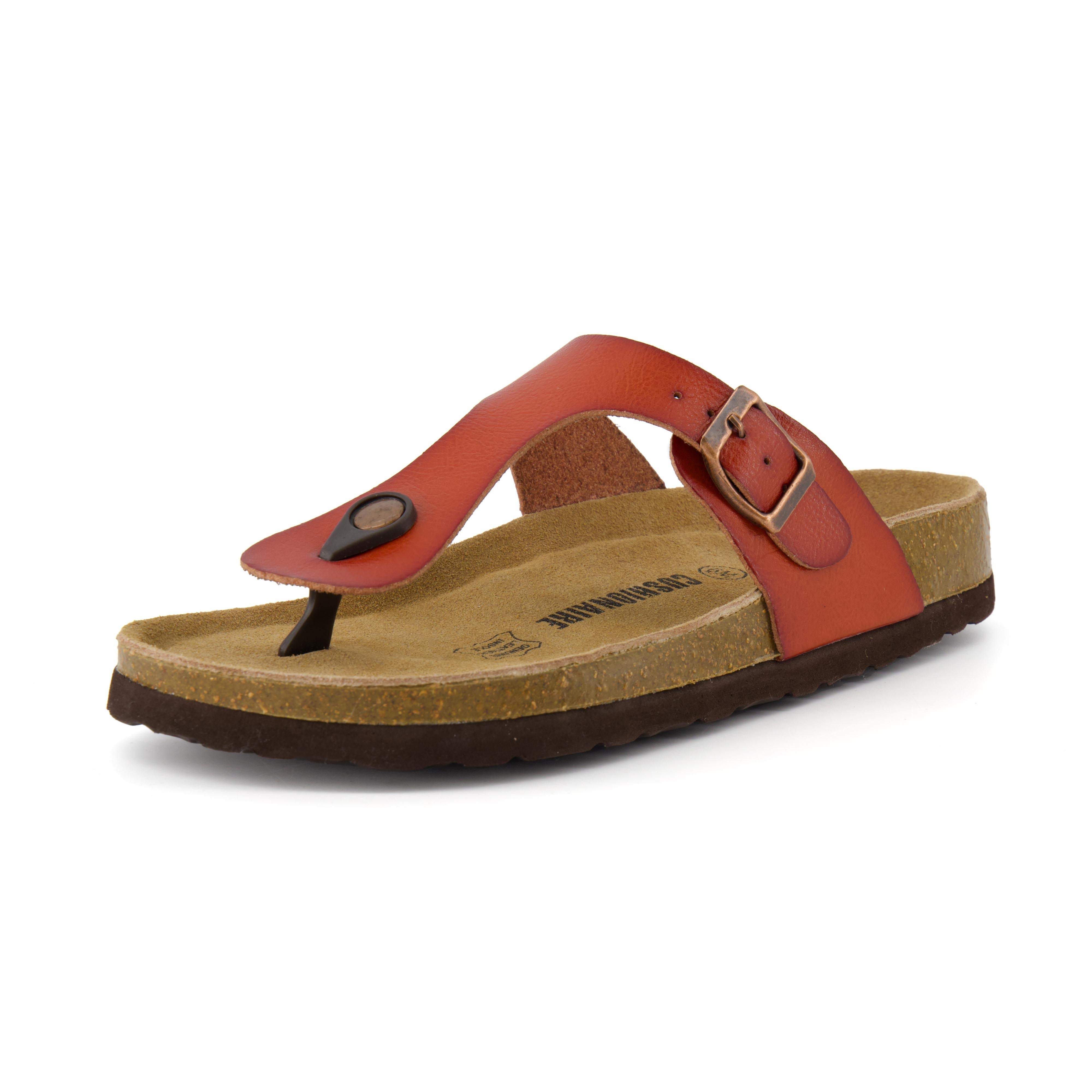 Leah Cork Footbed Thong Sandal Whiskey