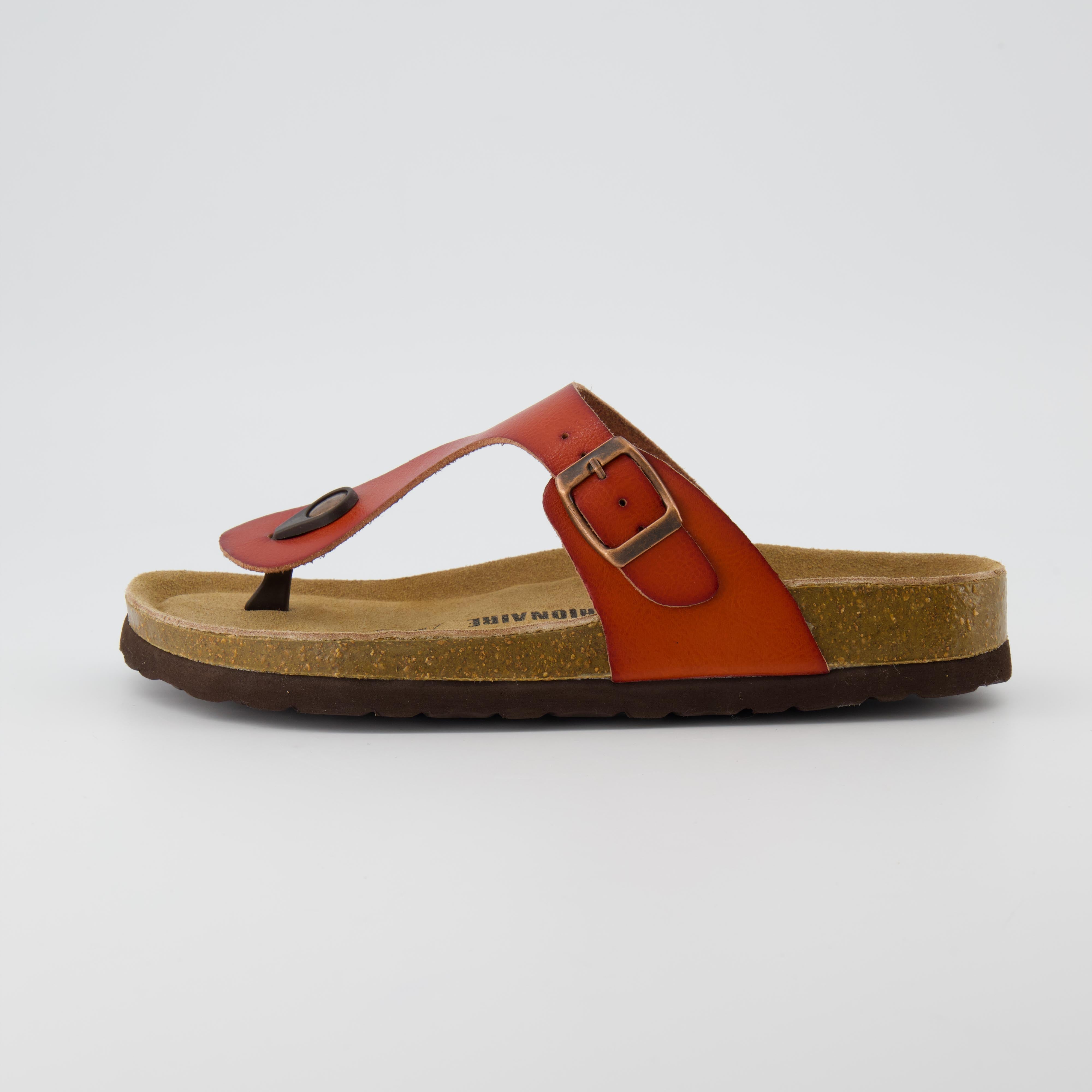 Leah Cork Footbed Thong Sandal Whiskey