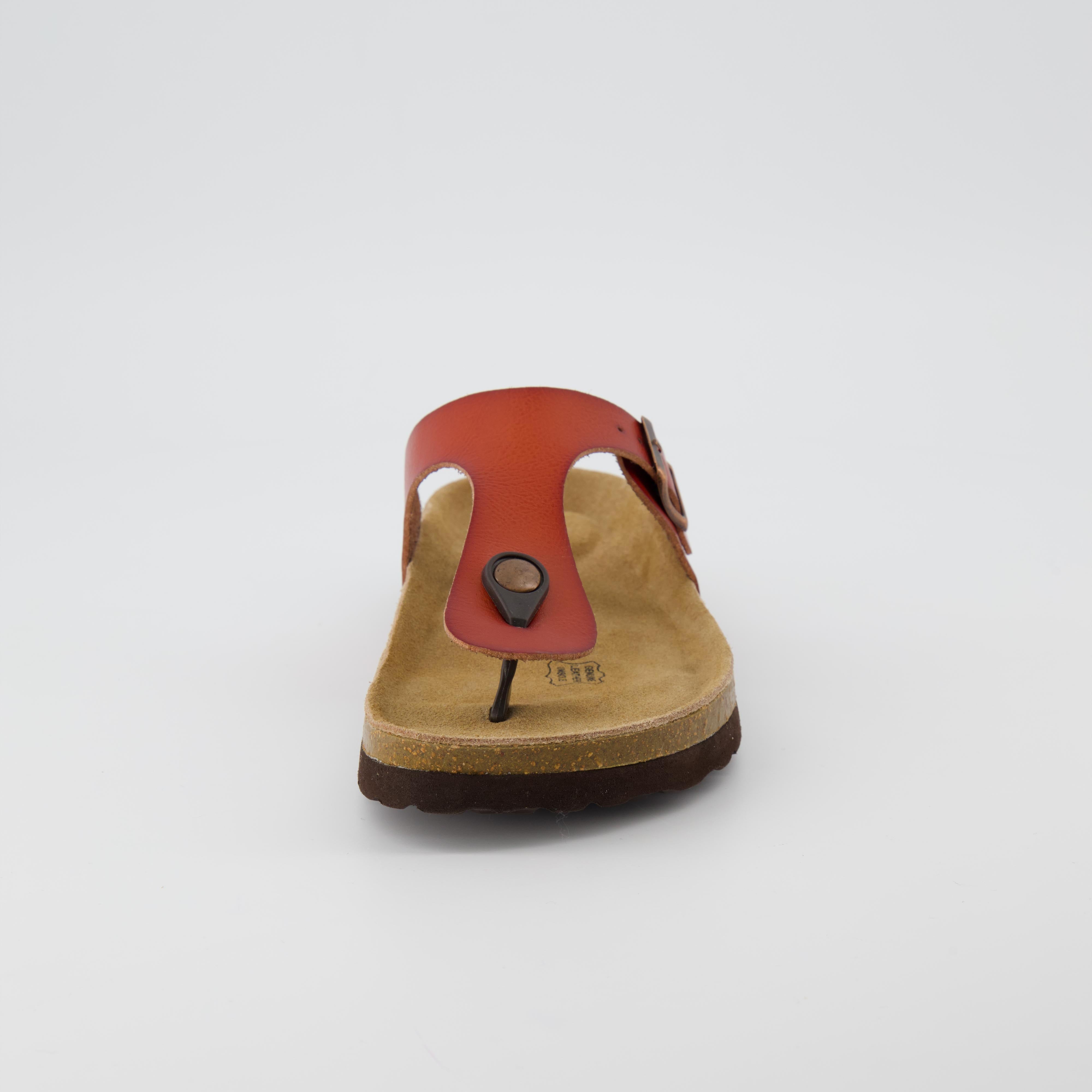 Leah Cork Footbed Thong Sandal Whiskey