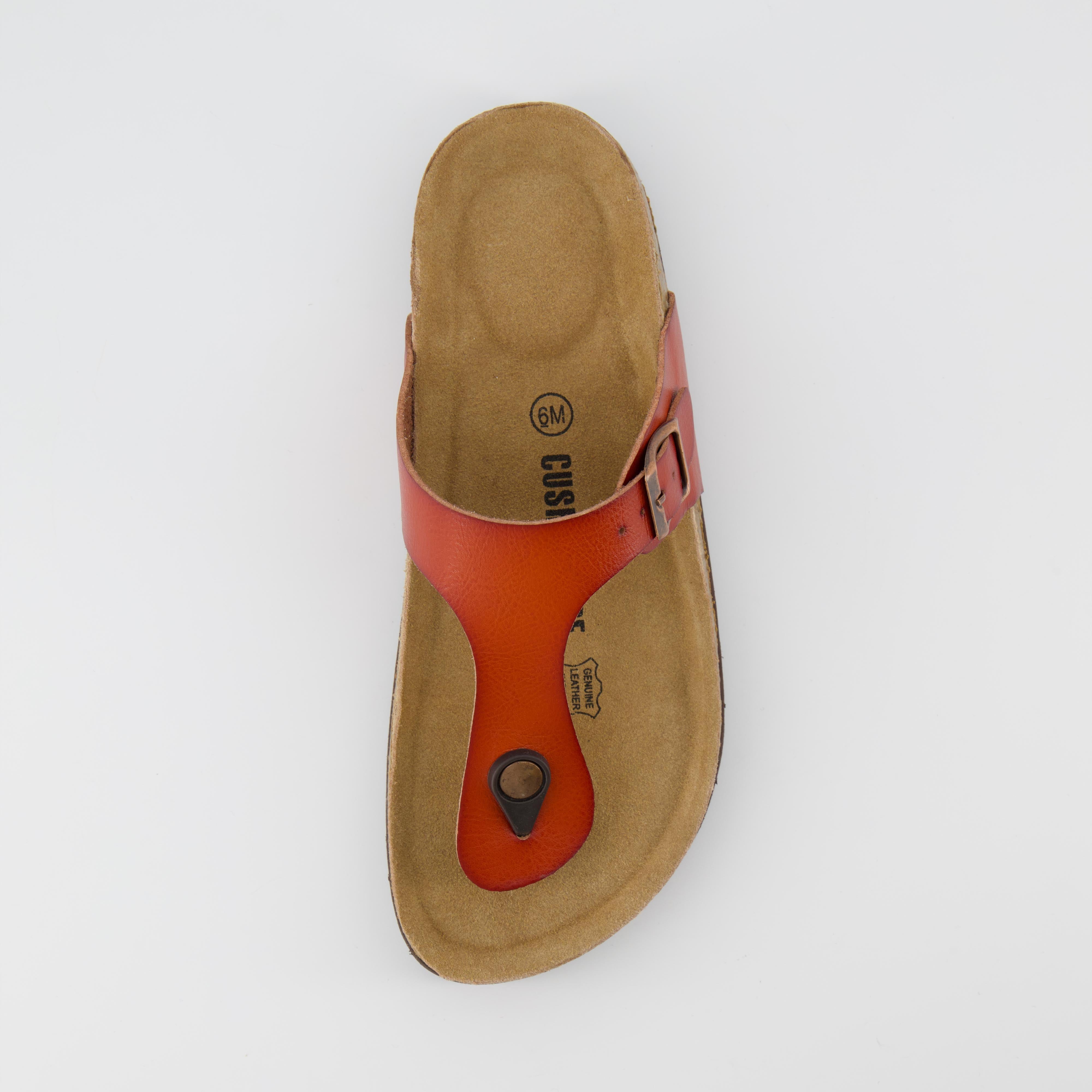Leah Cork Footbed Thong Sandal Whiskey