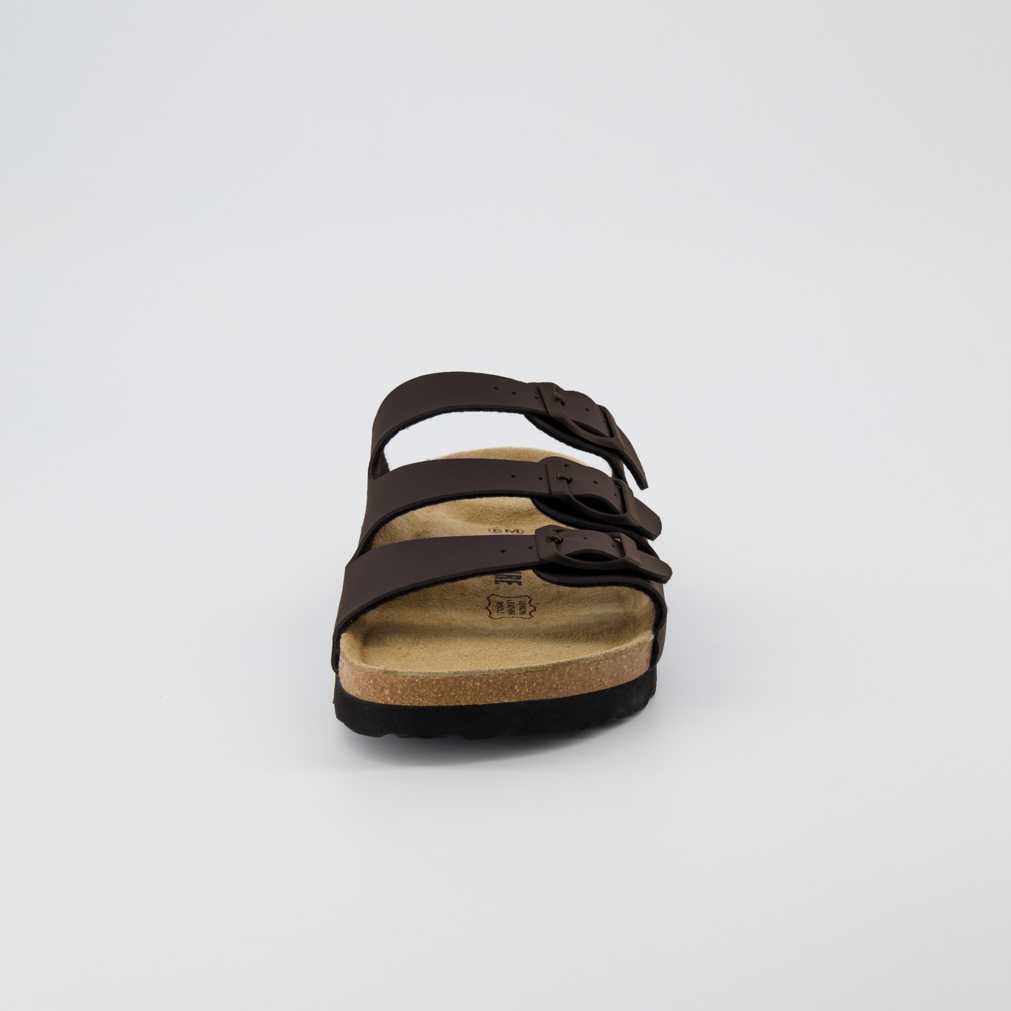 Lela Cork Footbed Sandal Brown Nappa Medium