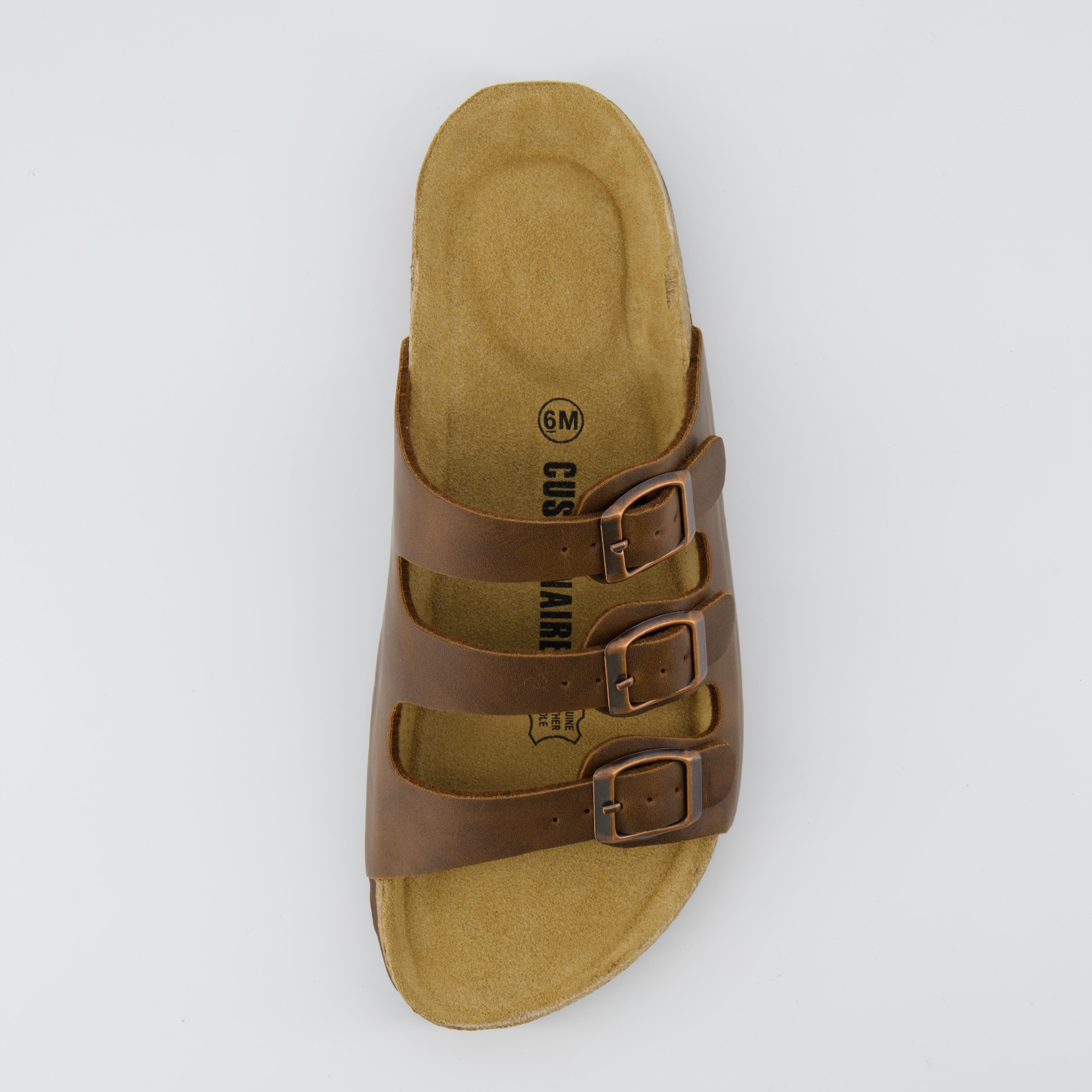 Lela Cork Footbed Sandal Brown Oily