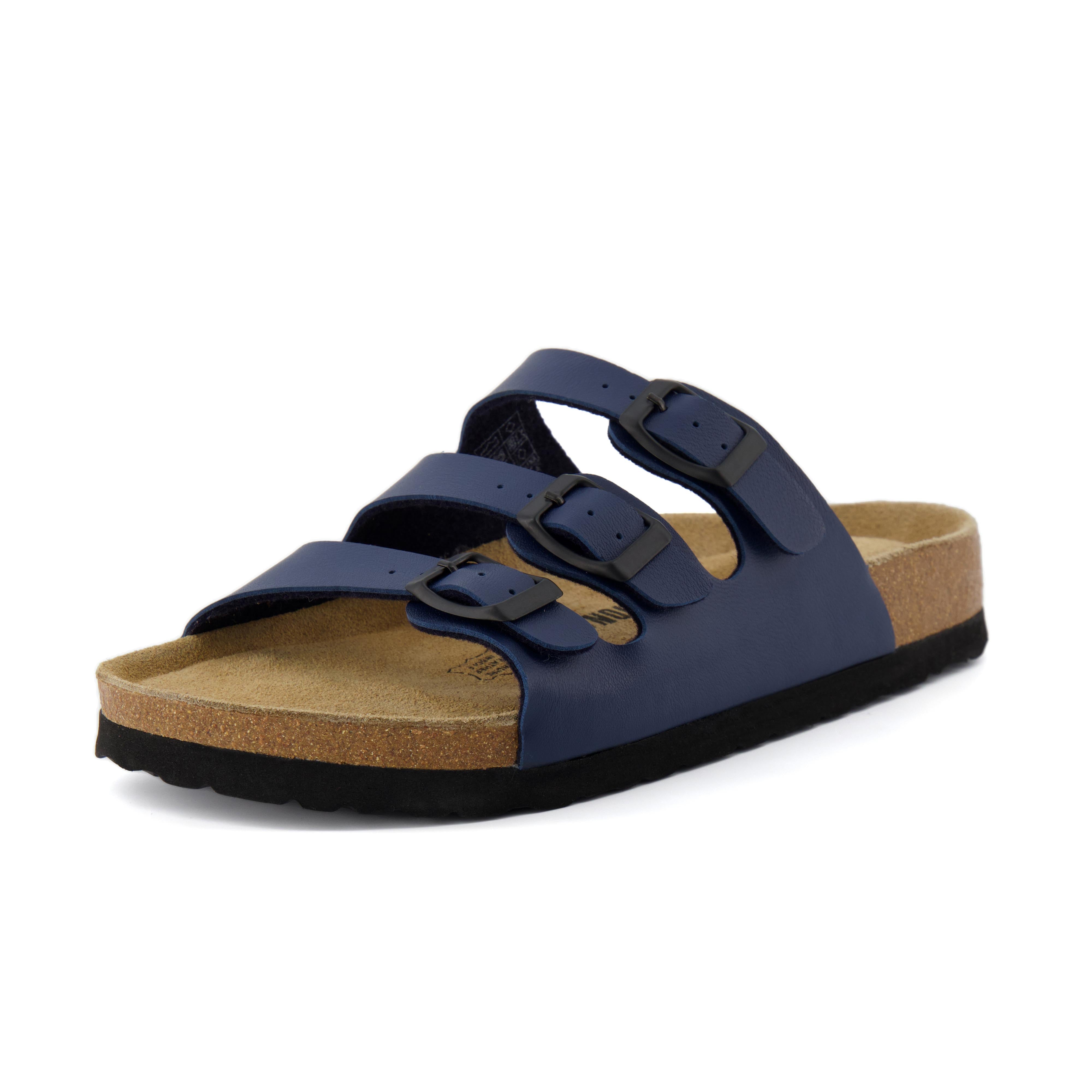 Lela Cork Footbed Sandal Navy Nappa Medium