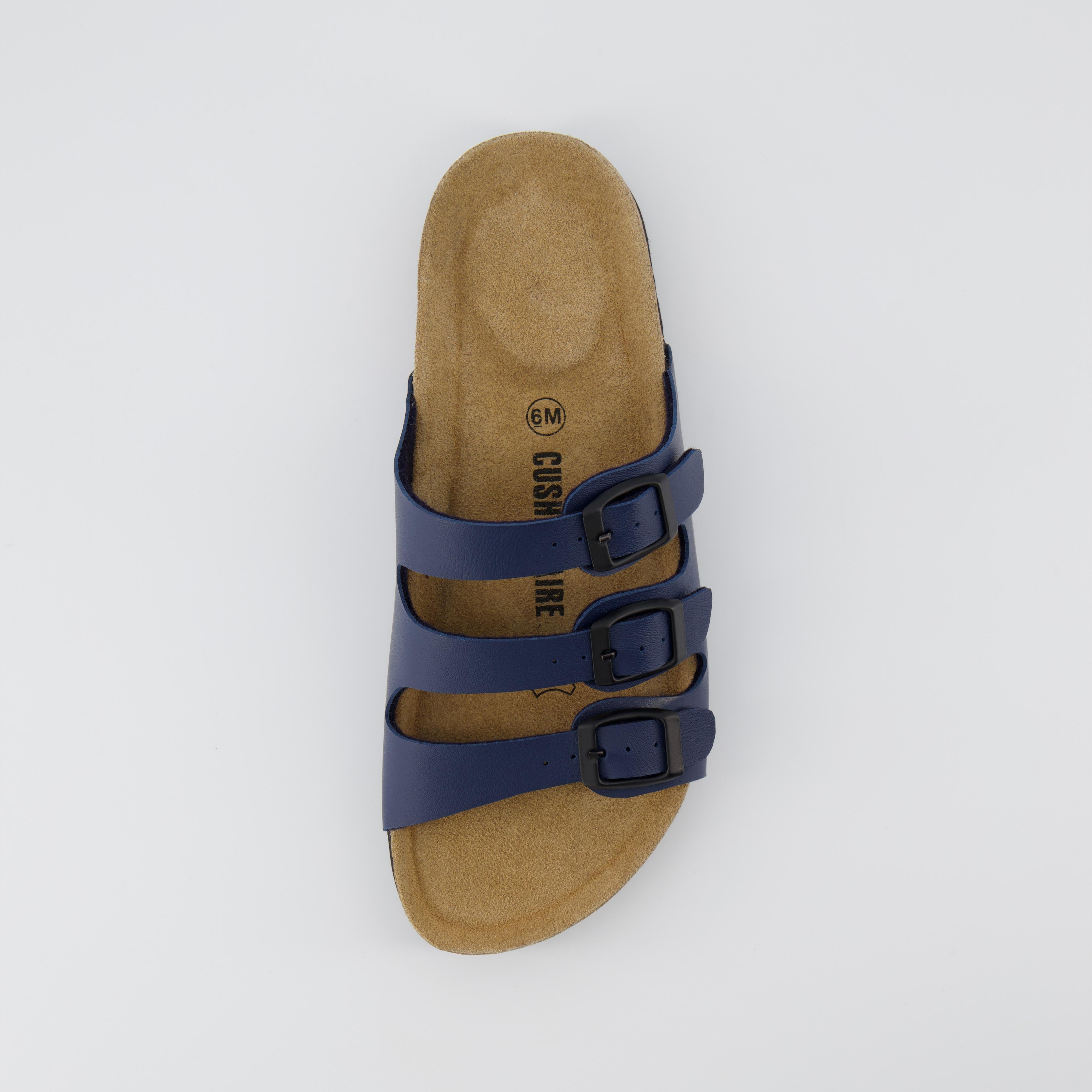 Lela Cork Footbed Sandal Navy Nappa Medium