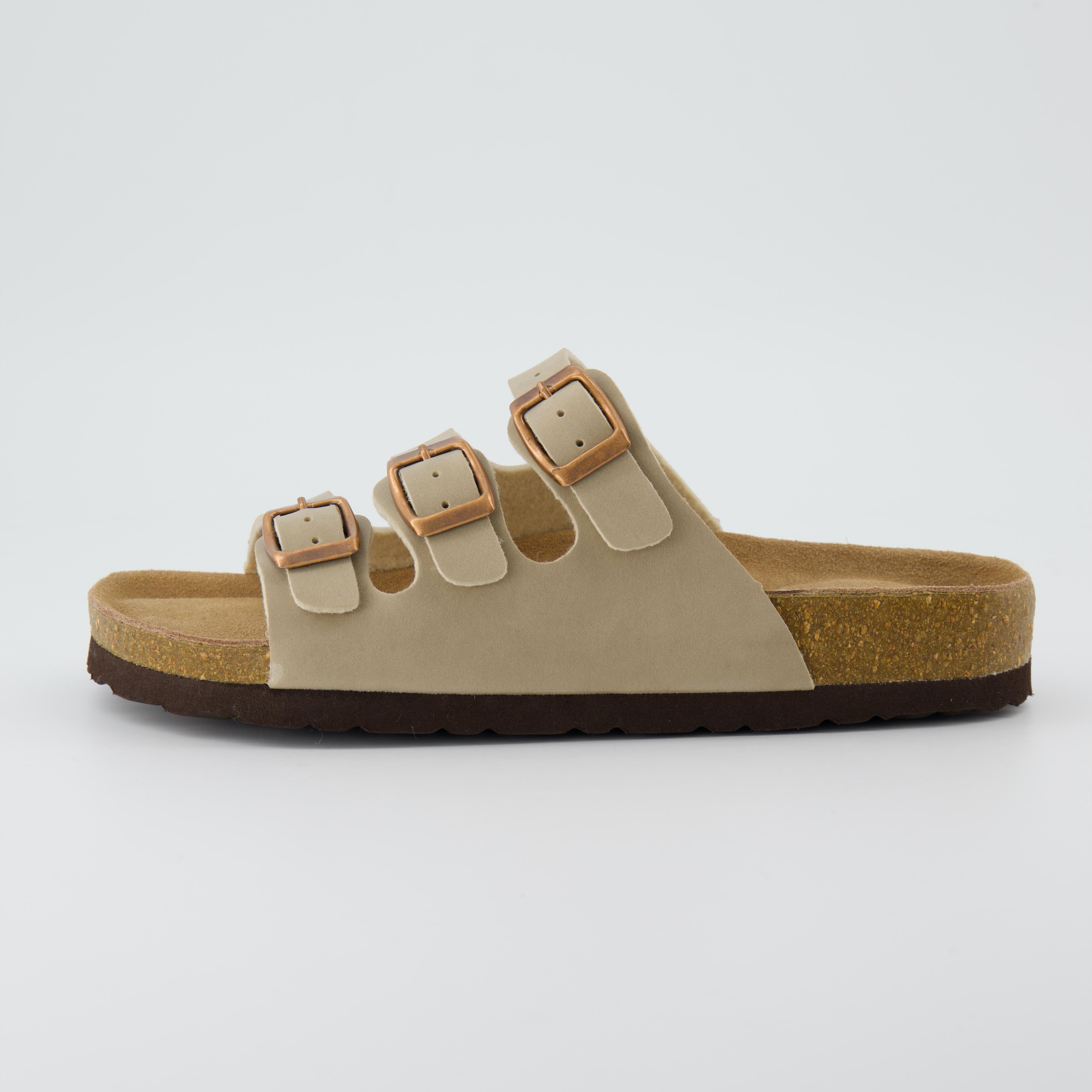 Lela Cork Footbed Sandal Stone
