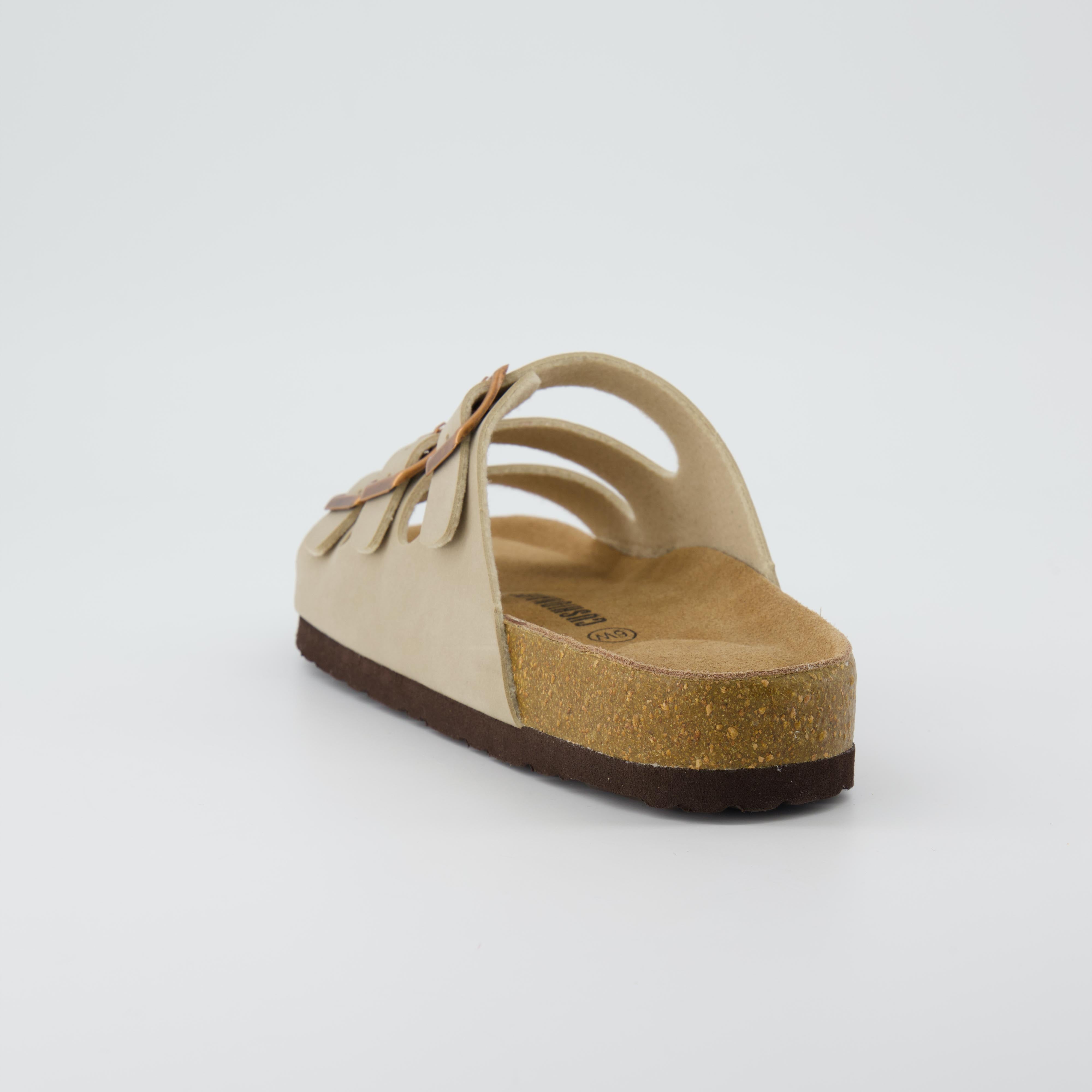 Lela Cork Footbed Sandal Stone