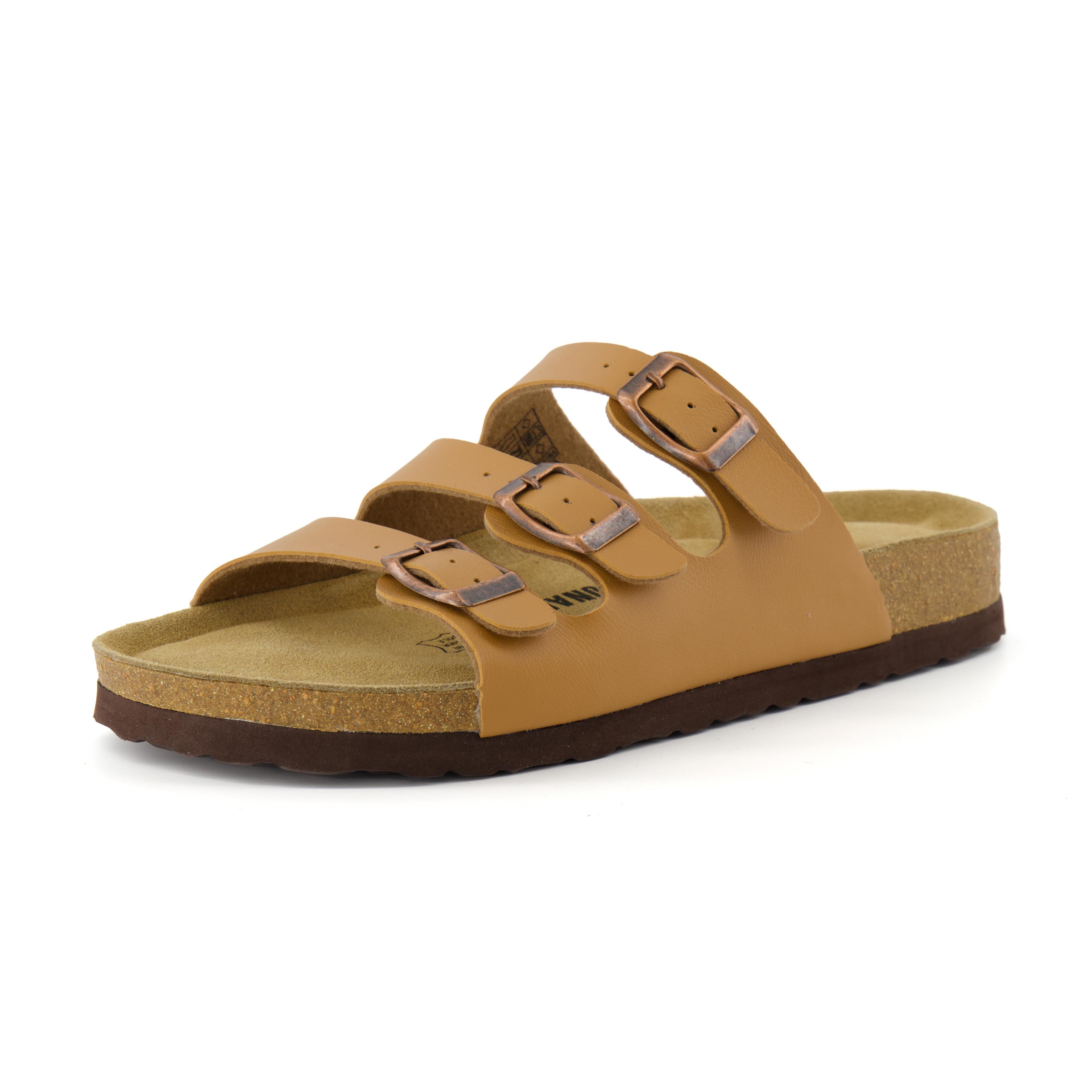Lela Cork Footbed Sandal Tan Nappa Medium