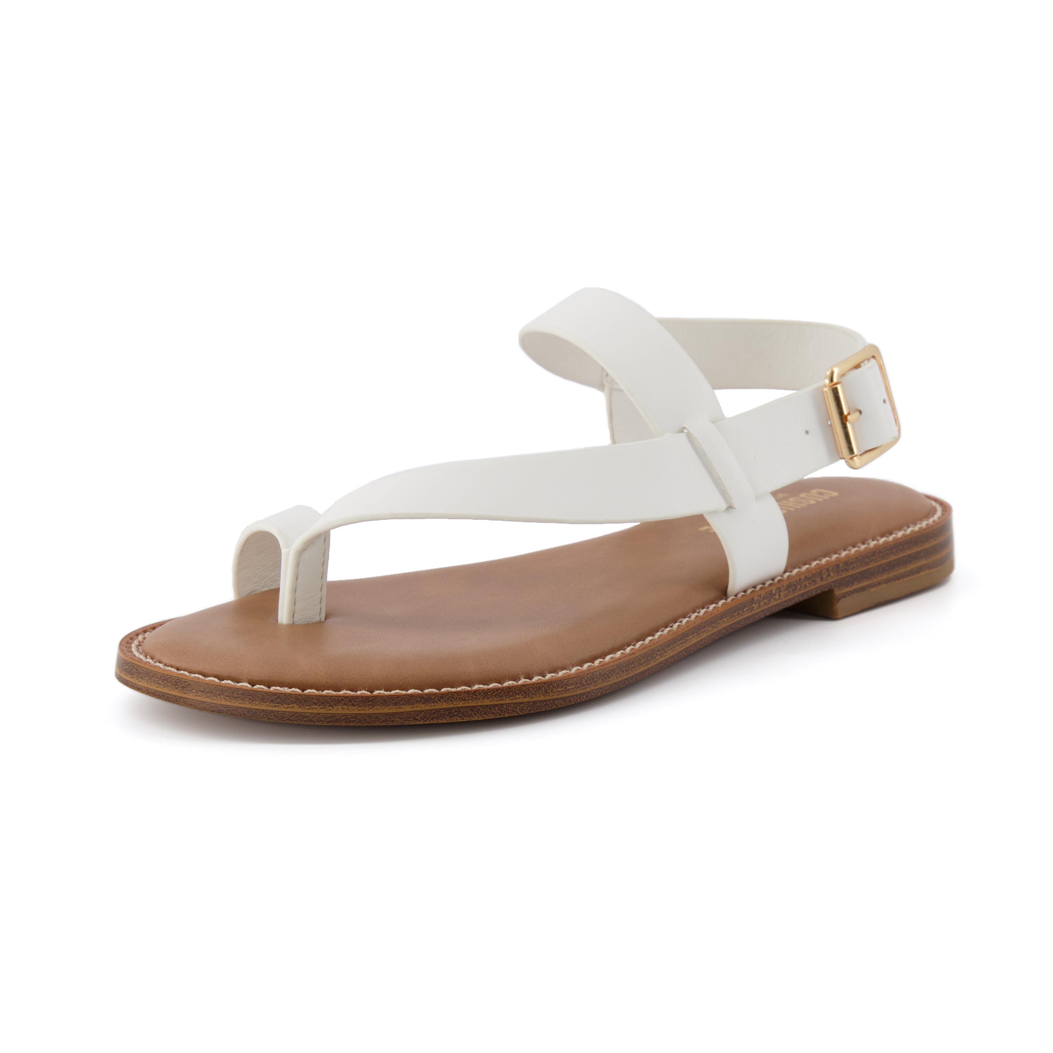 Lennox Toe Loop Sandal White