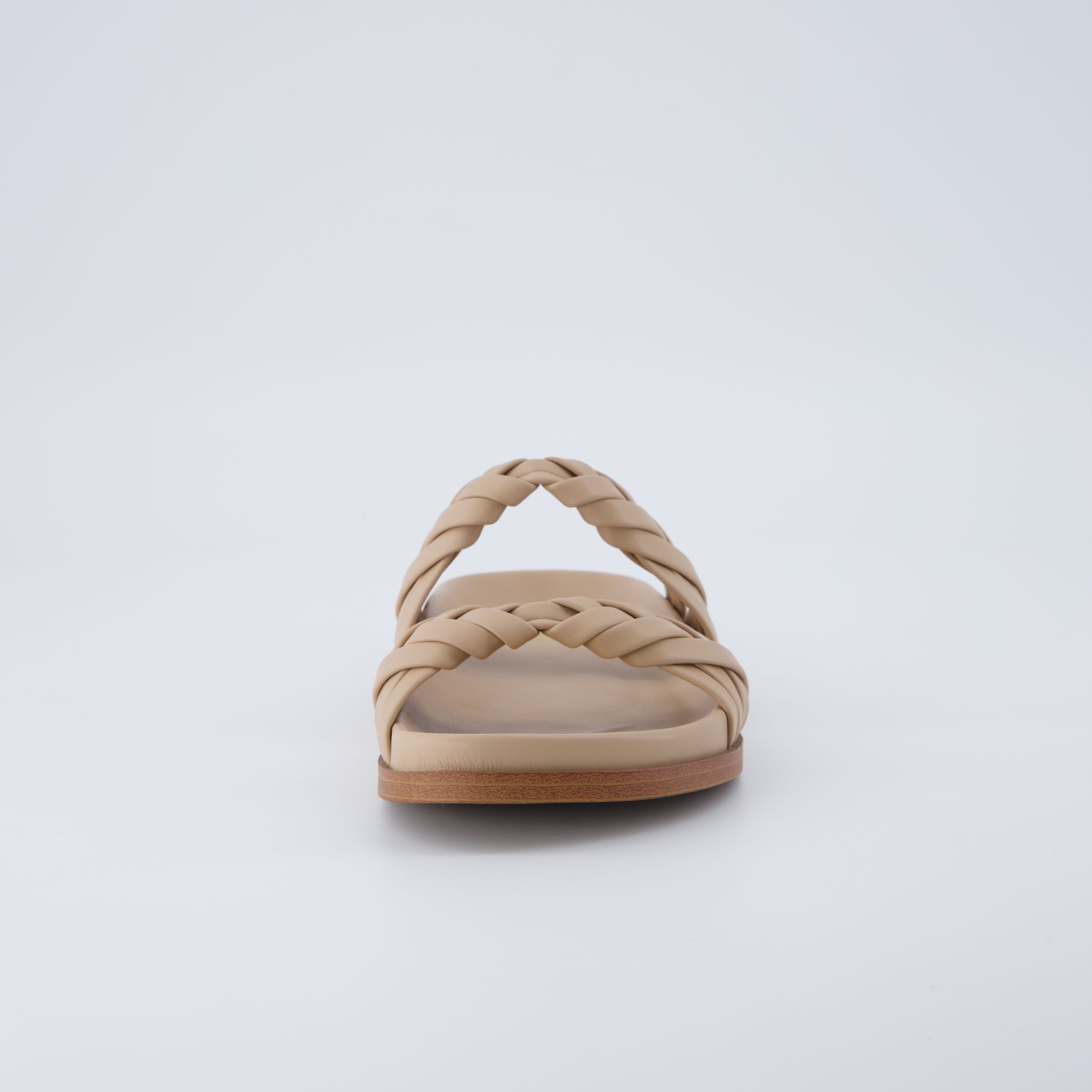 Lens Braided Strap Sandals Nude