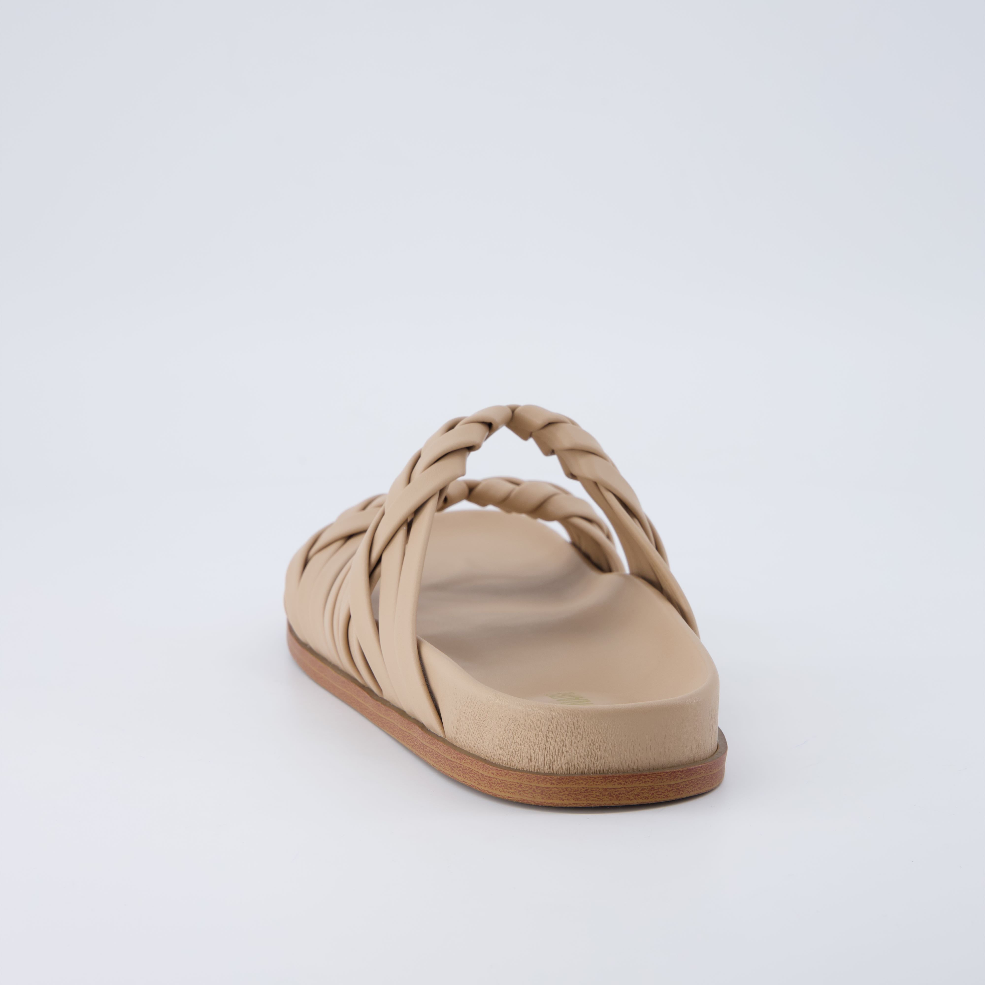 Lens Braided Strap Sandals Nude