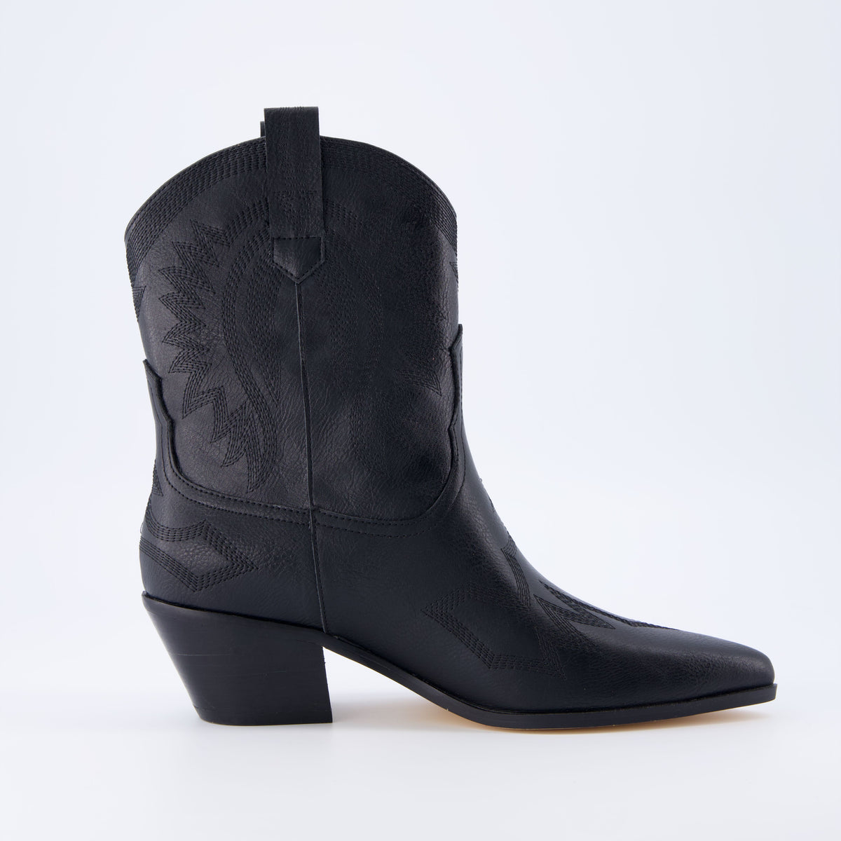 Leon Western Boot Black