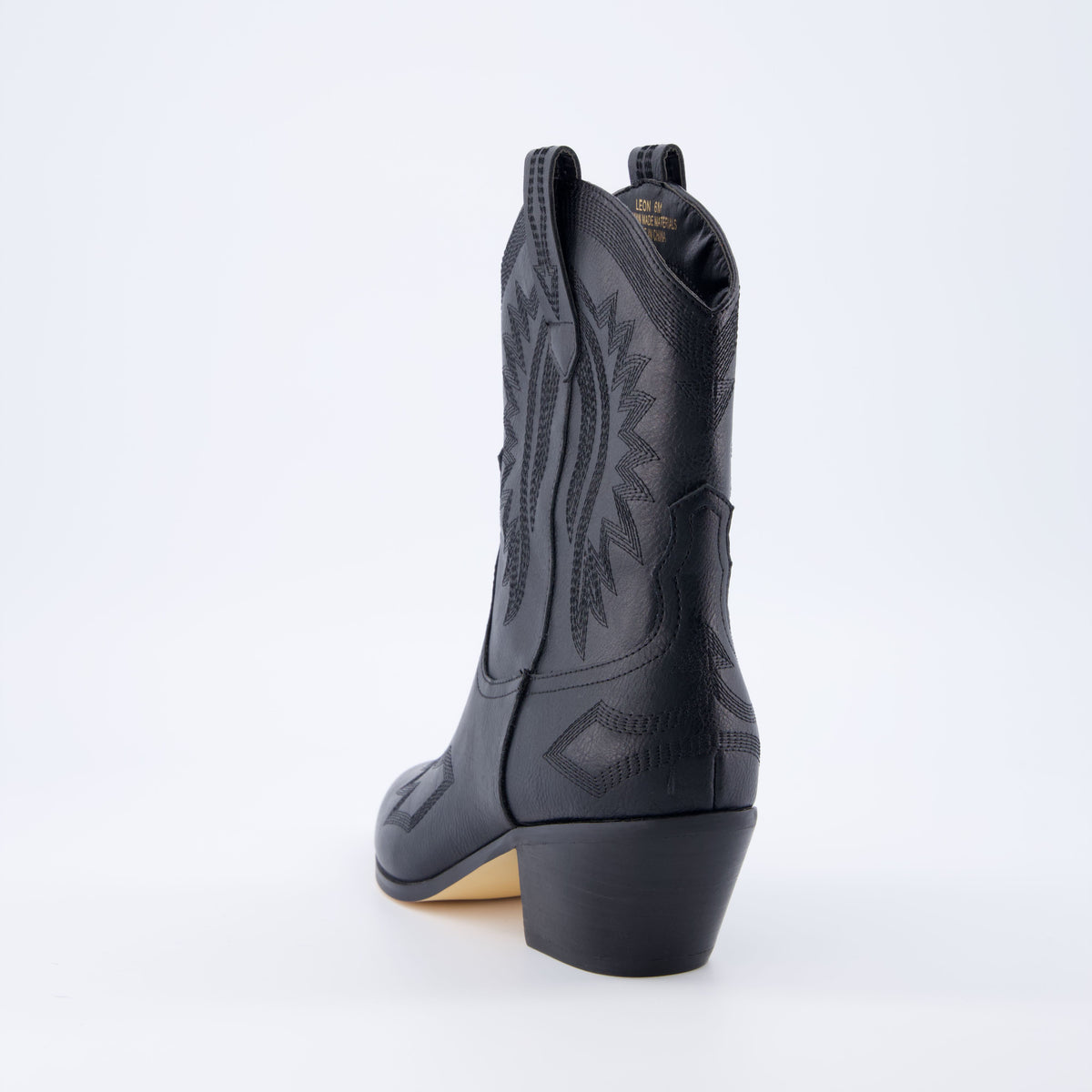 Leon Western Boot Black