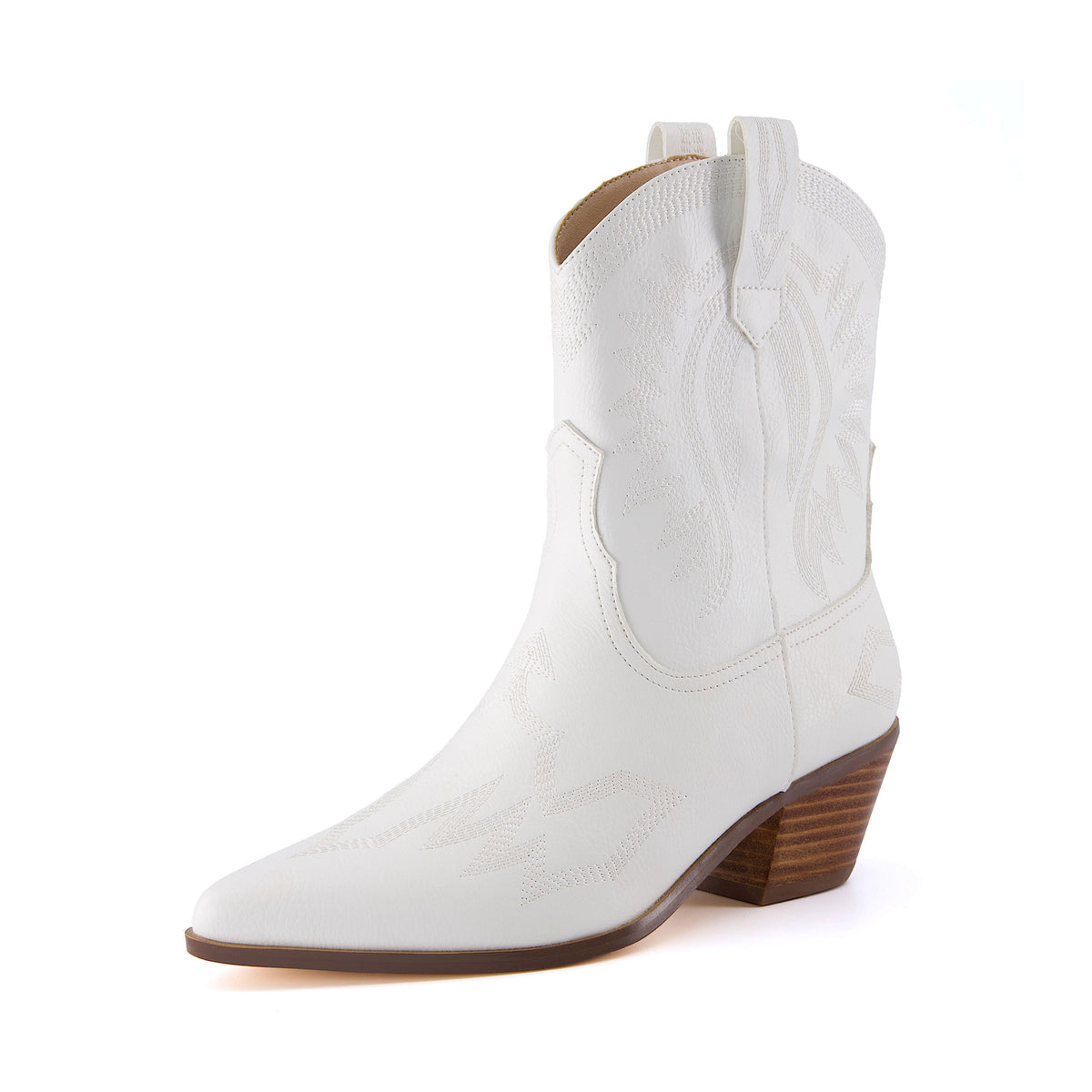 Leon Western Boot White