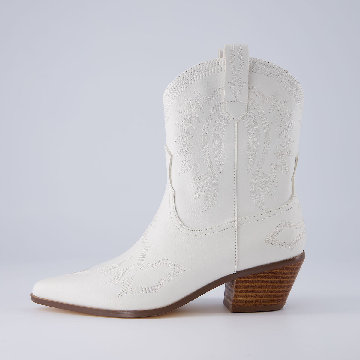 Leon Western Boot White