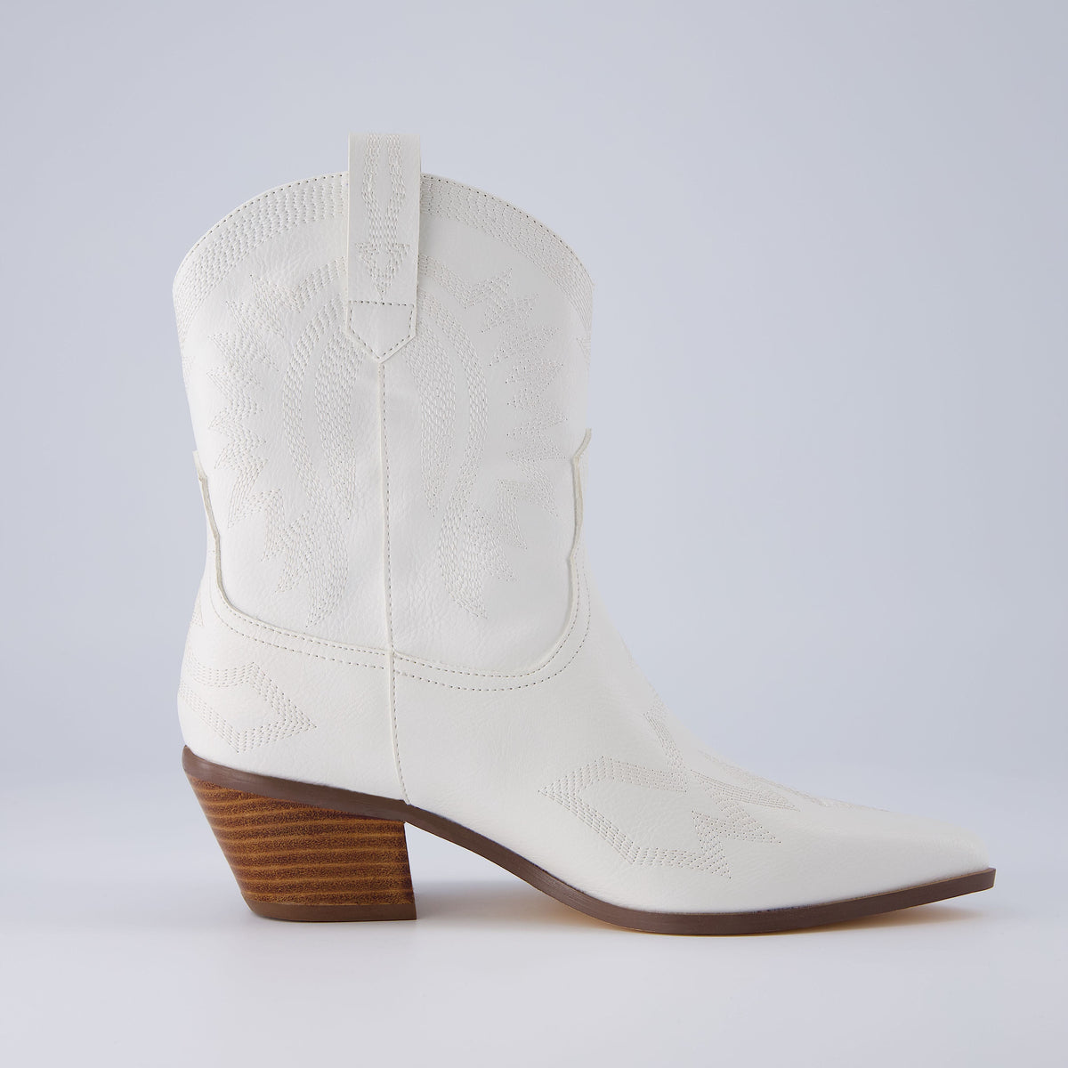 Leon Western Boot White