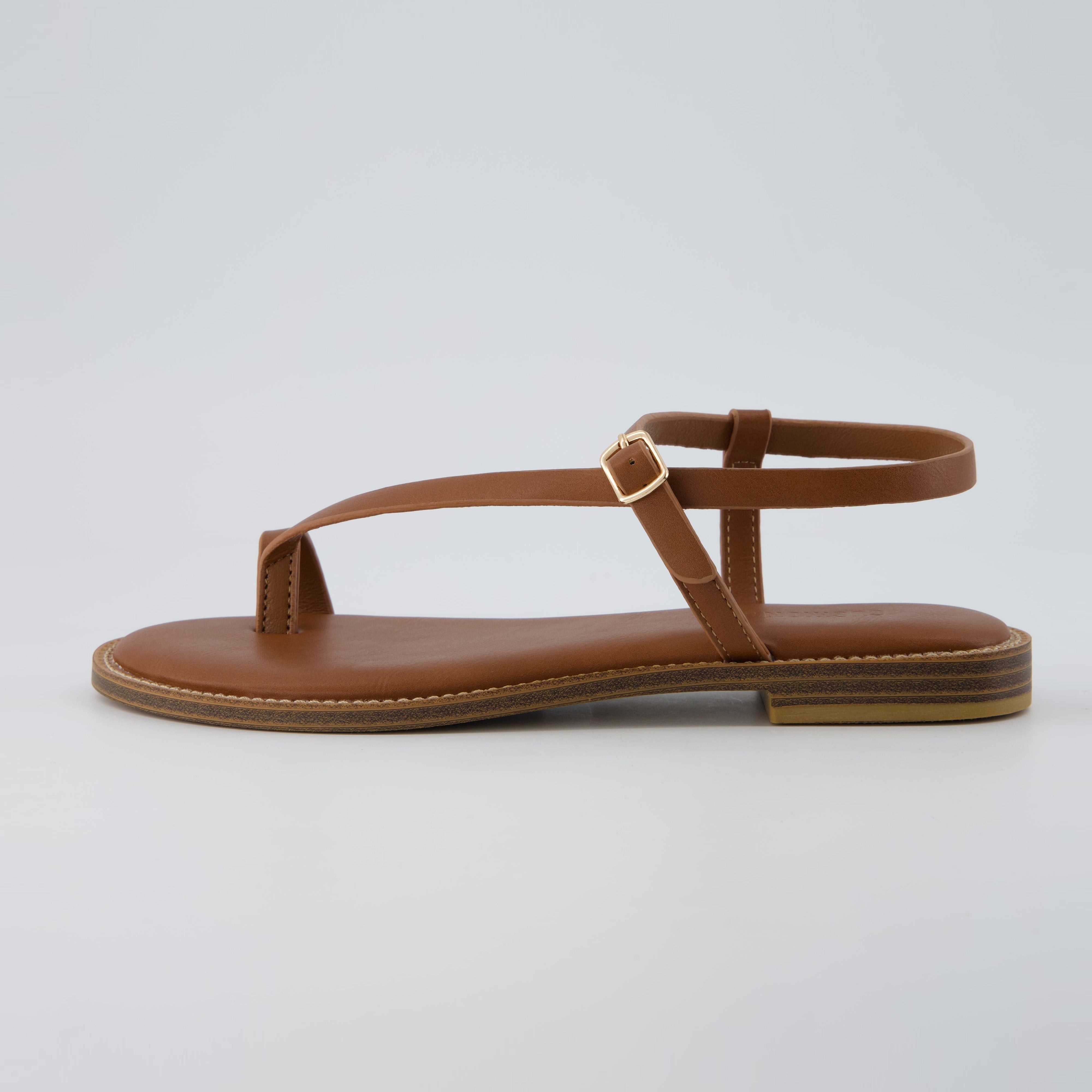 Life Strappy Flat Sandals Whiskey Medium