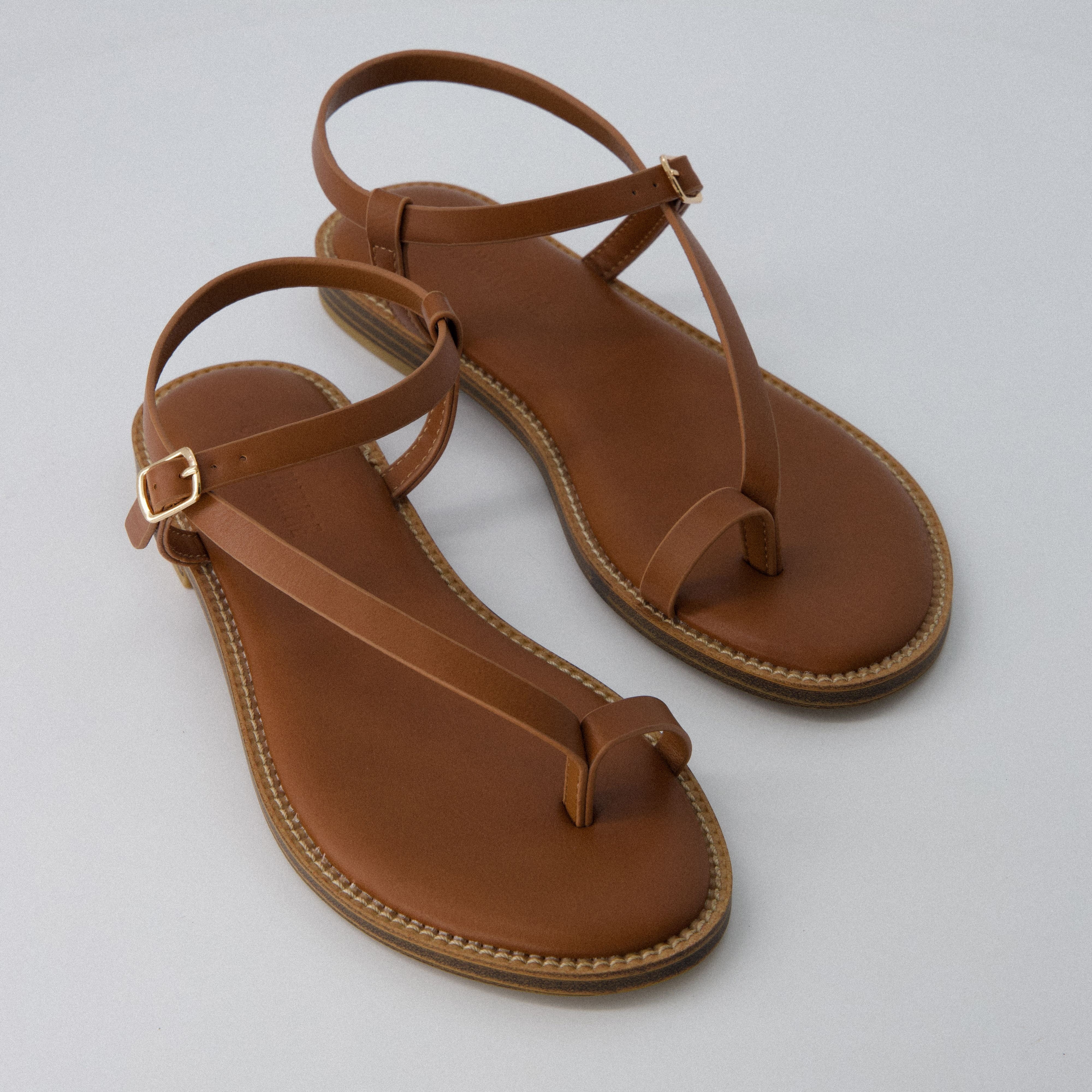 Life Strappy Flat Sandals Whiskey Medium