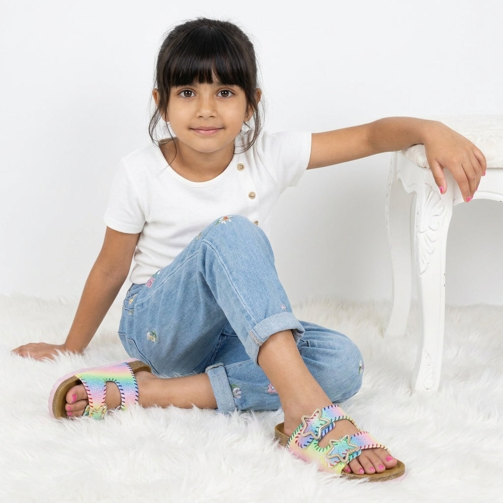 Lily Girl Toddler Sandals Multi Embellish Medium