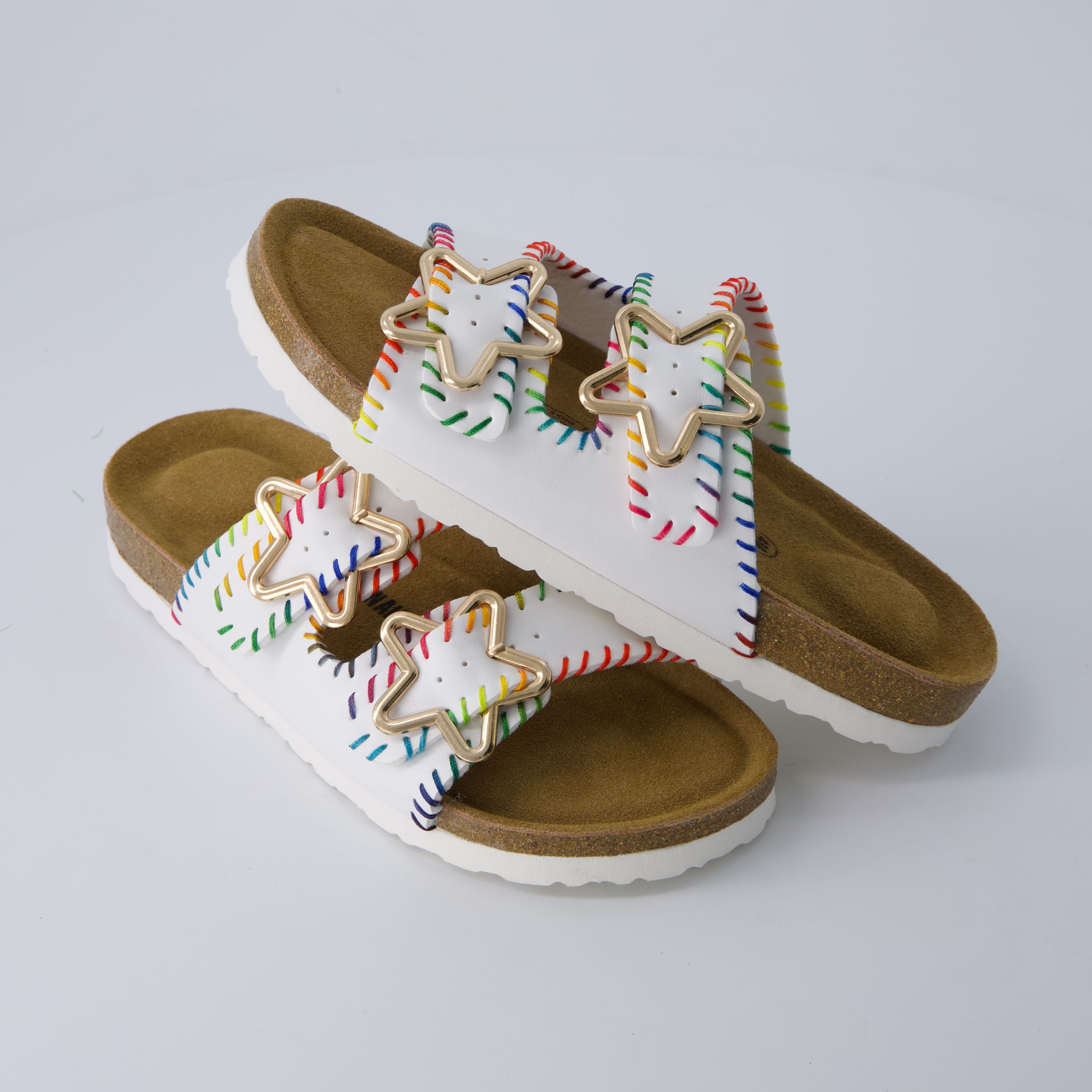Lily Girl Toddler Sandals White Embellish Medium